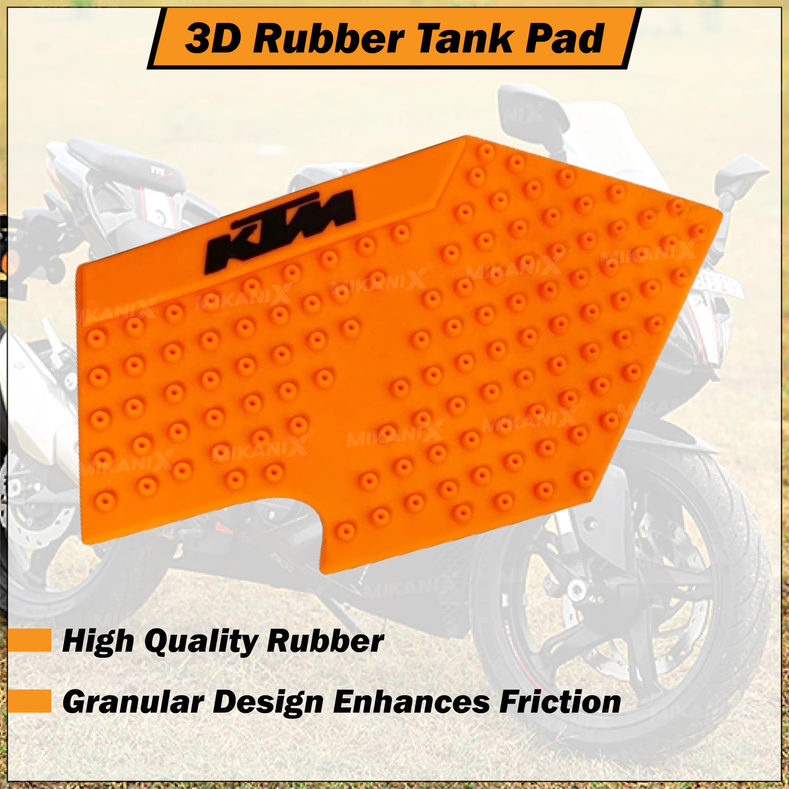 OBEROI'S TRADERS Anti Slip Silicone Tank Pad | Thai Pad and Ready to Race Front Disc Brake Oil Cap Reservoir Combo Compatible with All KTM | Duke | RC