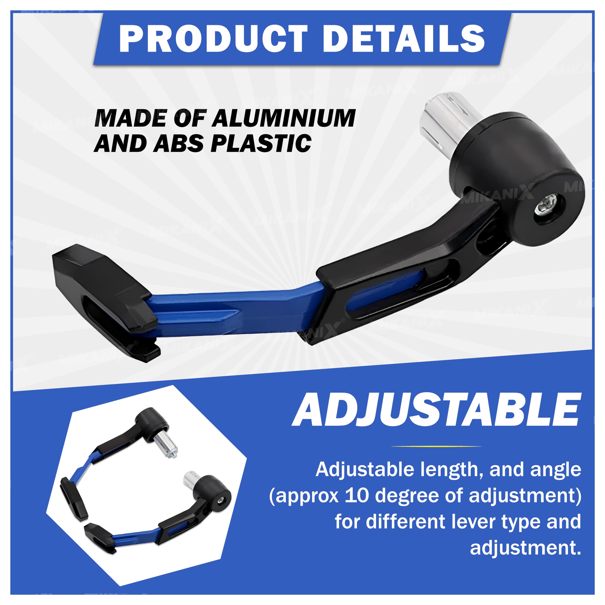 OBEROI'S TRADERS CNC Aluminium Motorcycle Handlebar Brake Clutch Lever Guard | Handle Bar End Protector | Handlebar Hand Guard Universal for All Bike