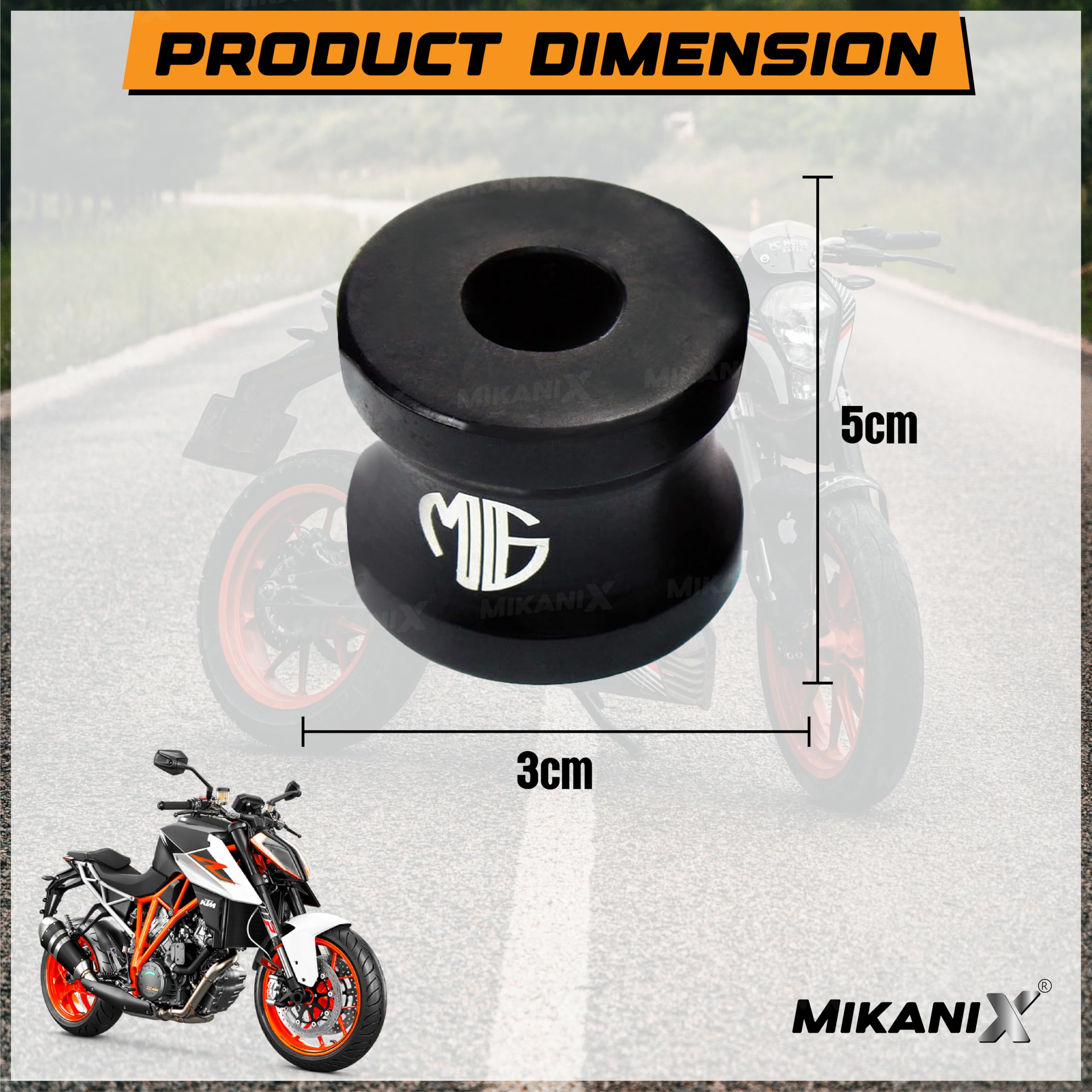 OBEROI'S TRADERS KTM Bike Handlebar Riser/Handle Height Raiser Clamps For Duke 125/200/250/390 Handlebar Riser Kit