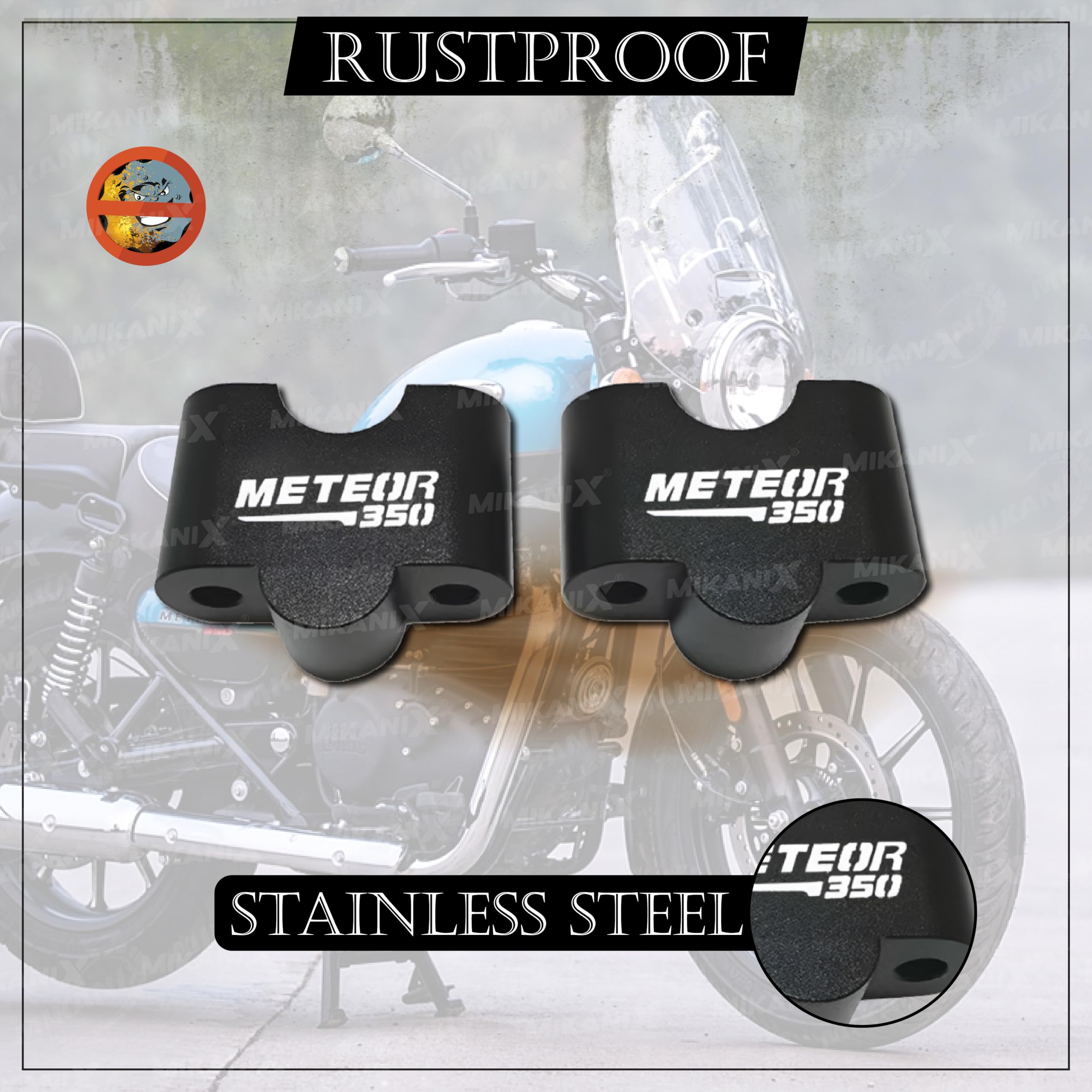 OBEROI'S TRADERS Bike Handlebar Height Riser | Handle Height Raiser Clamp Compatible with Royal Enfield Meteor 350