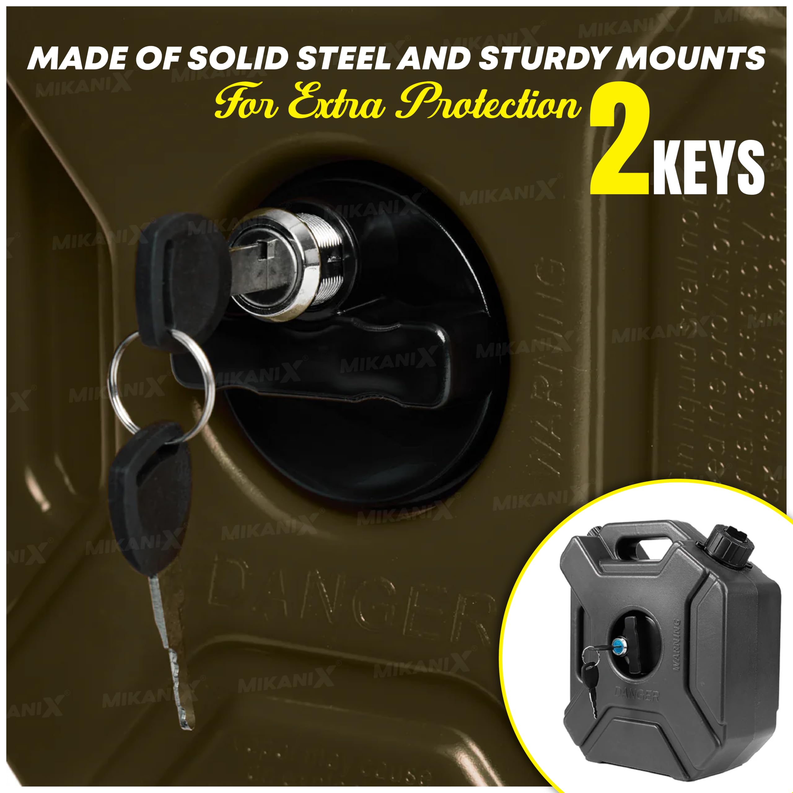 OBEROI'S TRADERS 5 Litre Petrol Jerry Can Combo For Motorcycle, Car, SUV and Thar | To Carry Diesel, Petrol, Fuel and Water For Long-Distance Travel, Off-Road Adventures, Emergency Backup