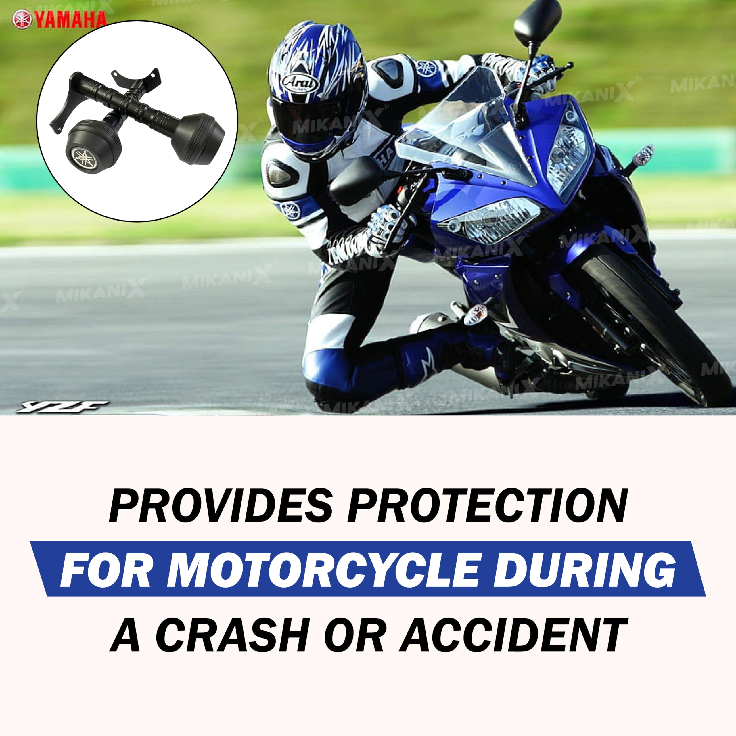 OBEROI'S TRADERS Bike Frame Slider Crash Guard Compatible with Yamaha R15 V4 & R15M