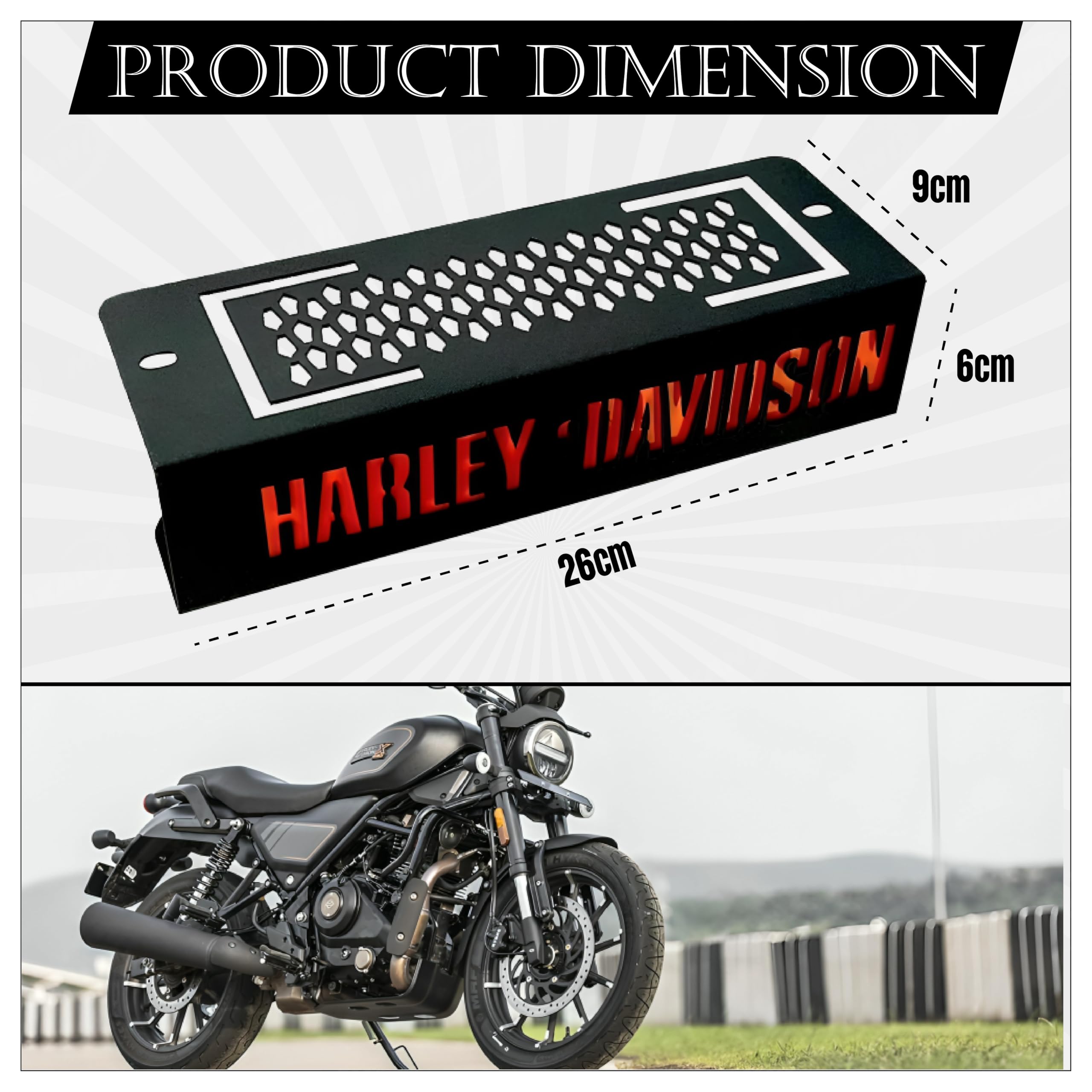 MIKANIX Stainless Steel Bike Radiator Guard Grill Protector Cover Compatible With Harley Davidson X440