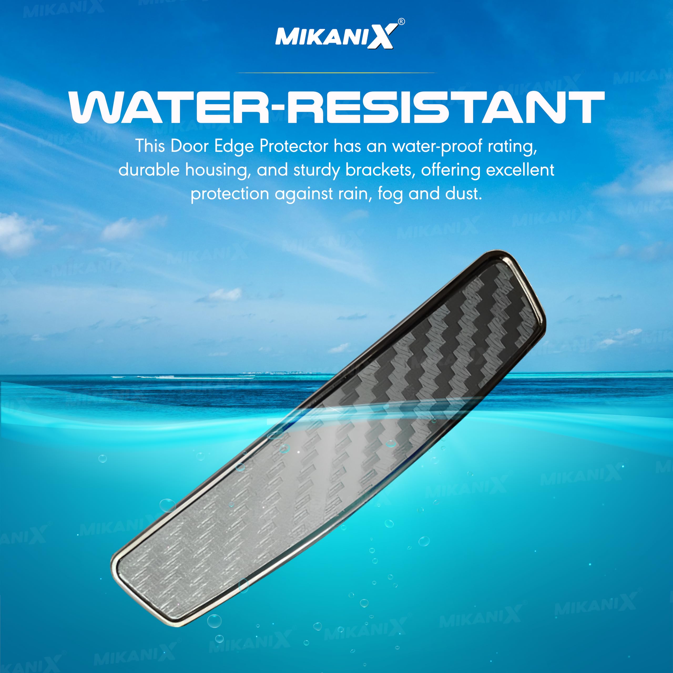 MIKANIX ABS Plastic Universal Car Door Edge Guard | Anti-Scratch Protector with Carbon Finish | Compatible with All Cars