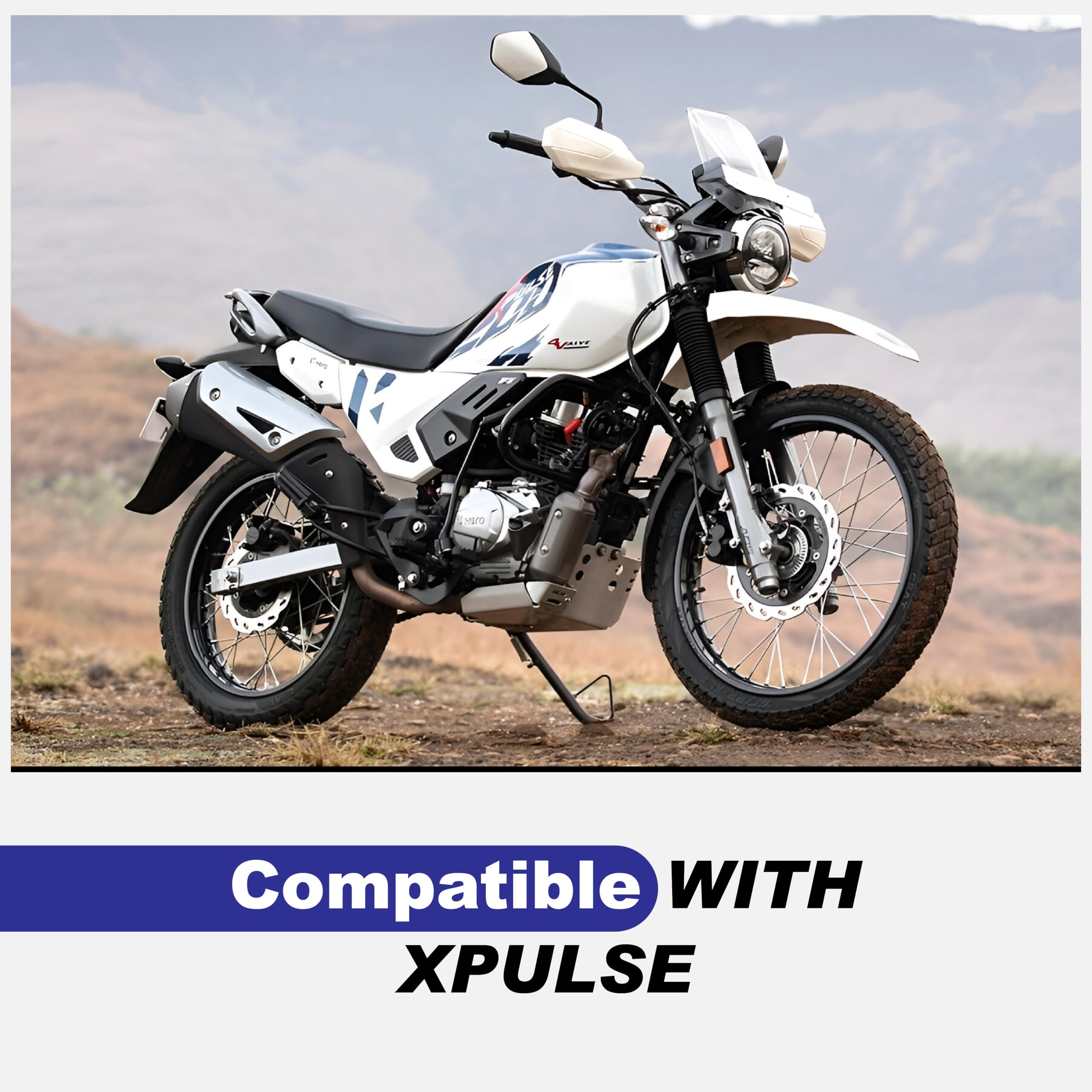 MIKANIX Xpulse 200 Bike Stainless Steel Front Disc Brake Fluid Reservoir Oil Cap Cover Protector Bike Crash Guard