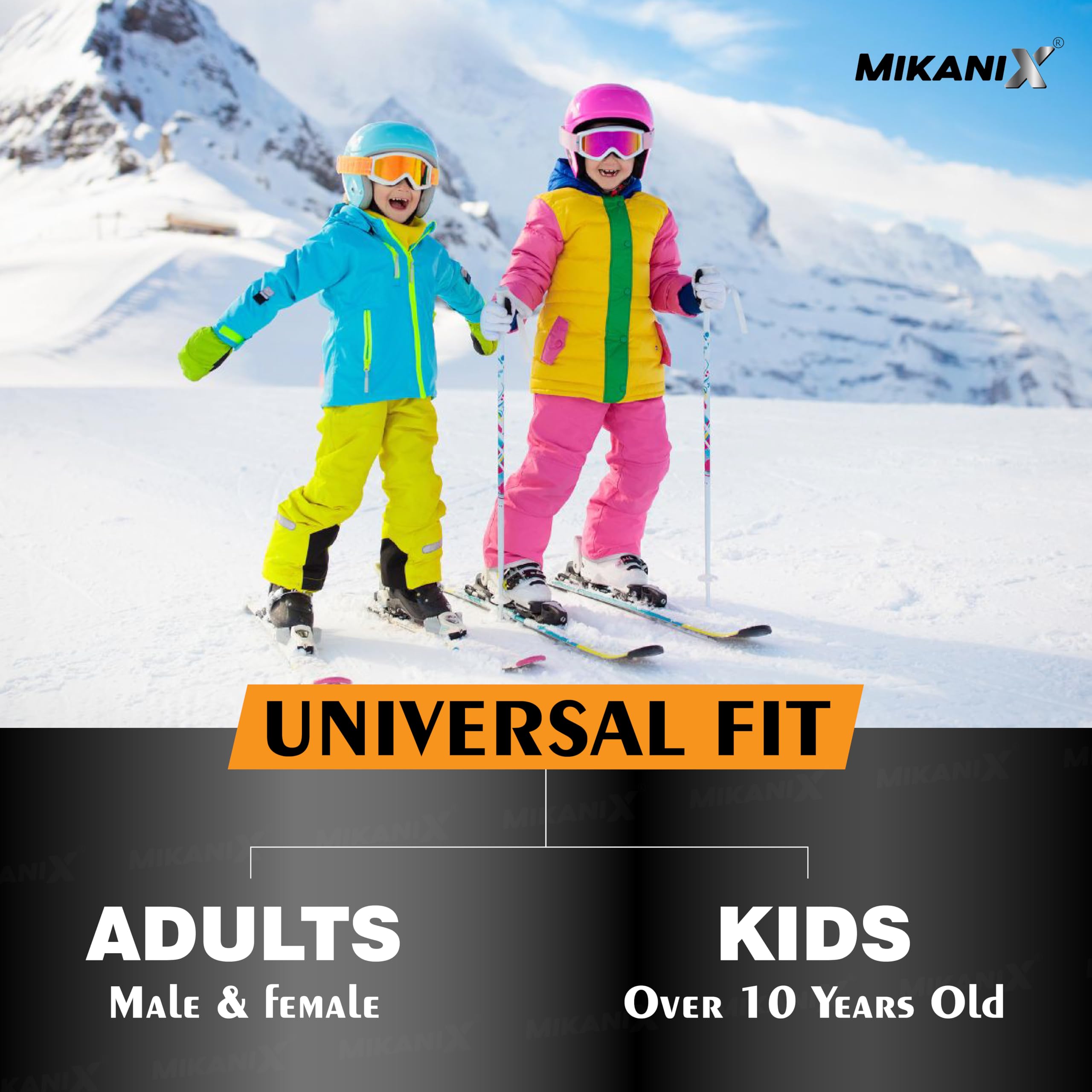 Mikanix Rubber Motorcycle Helmet Goggles I Anti-UV, Windproof Eyewear for ATV, Bike & Outdoor Activities