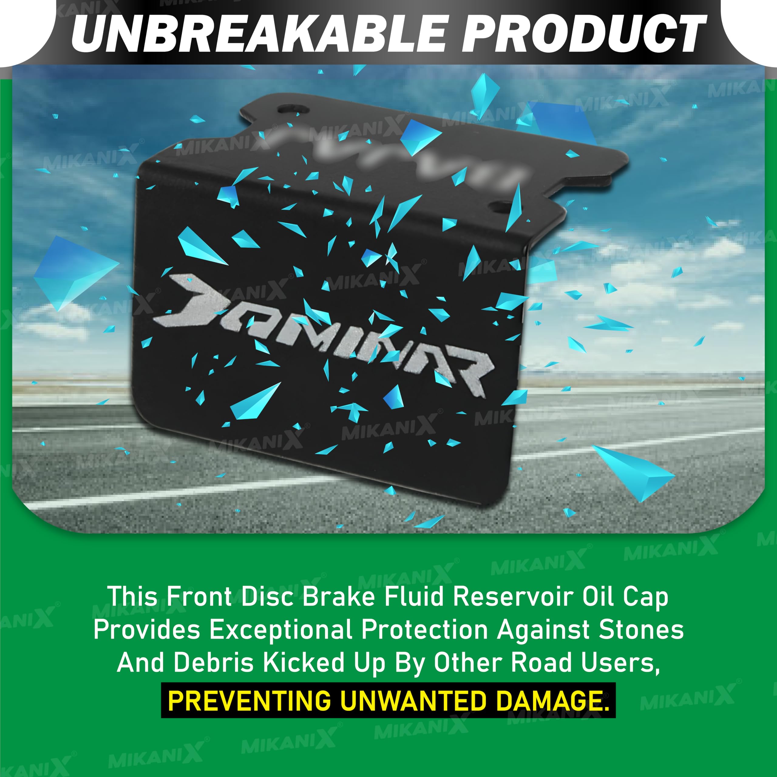 OBEROI'S TRADERS Dominar 250/400 Stainless Steel Bike Front Disc Brake Fluid Reservoir Oil Cap Guard Protector Cover