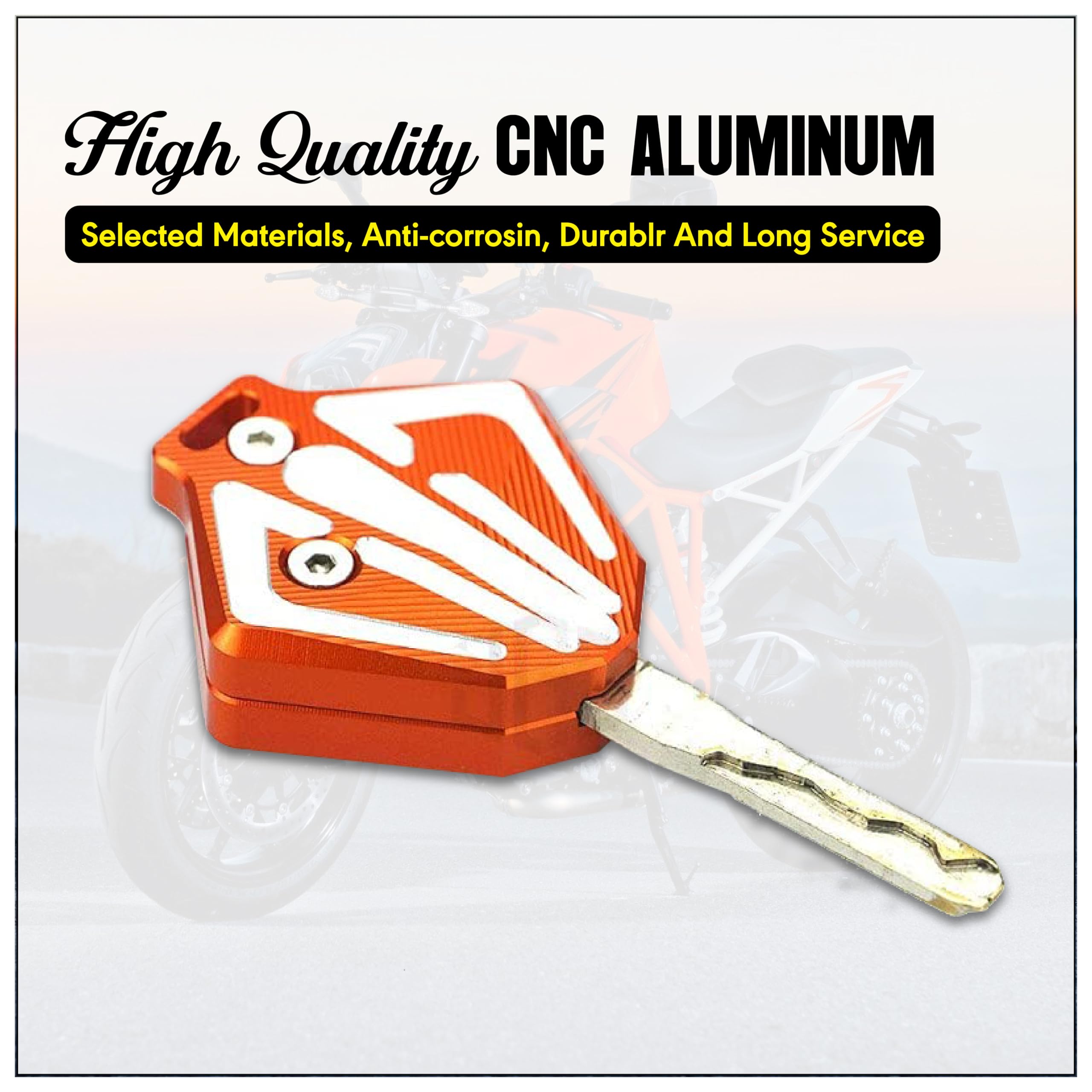 OBEROI'S TRADERS CNC Aluminum Motorbike Key Cover / Case Shell Protection Compatible for KTM Duke/ RC All Models