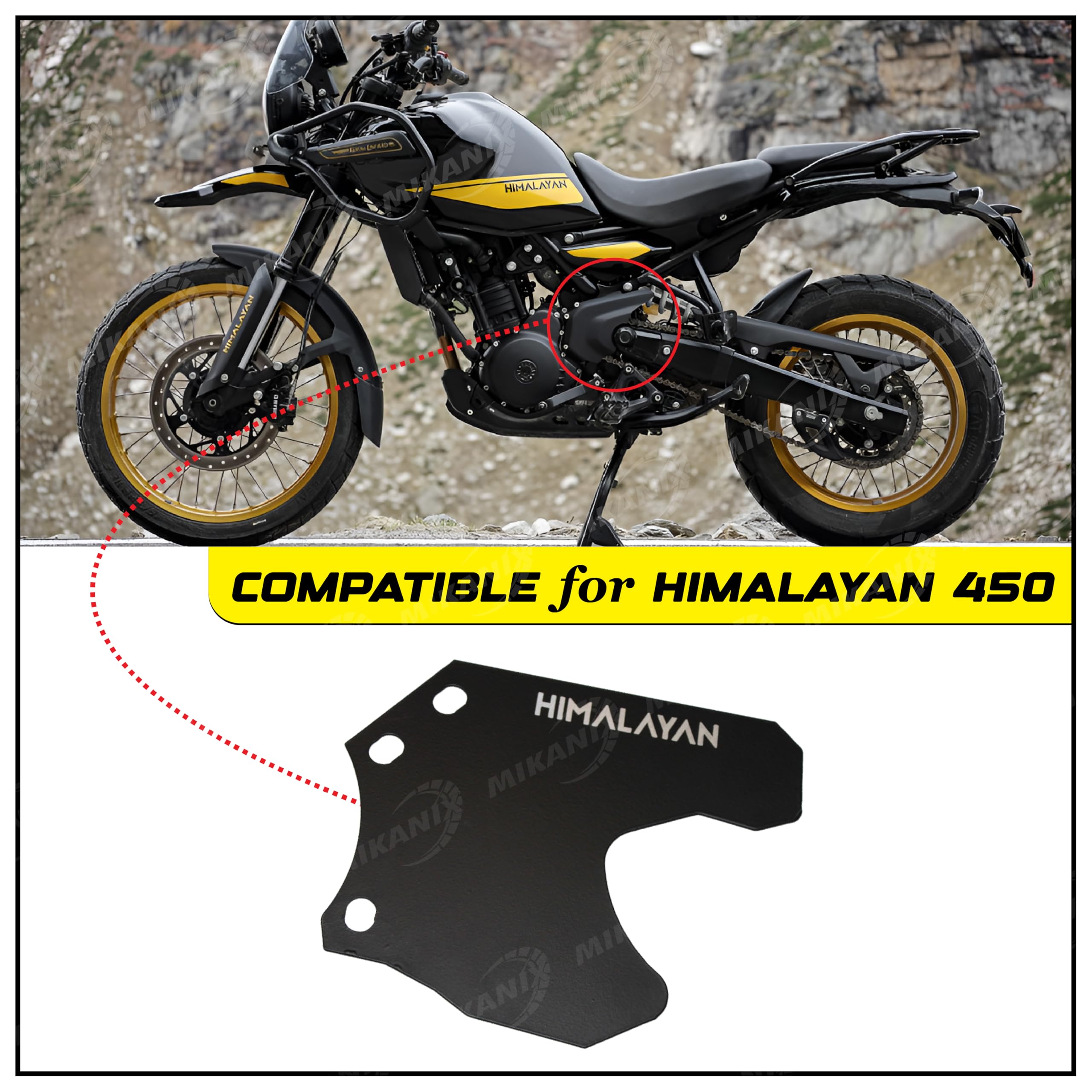 MIKANIX Himalayan 450 Bike Side Engine Guard Cover Protector Crash Guard
