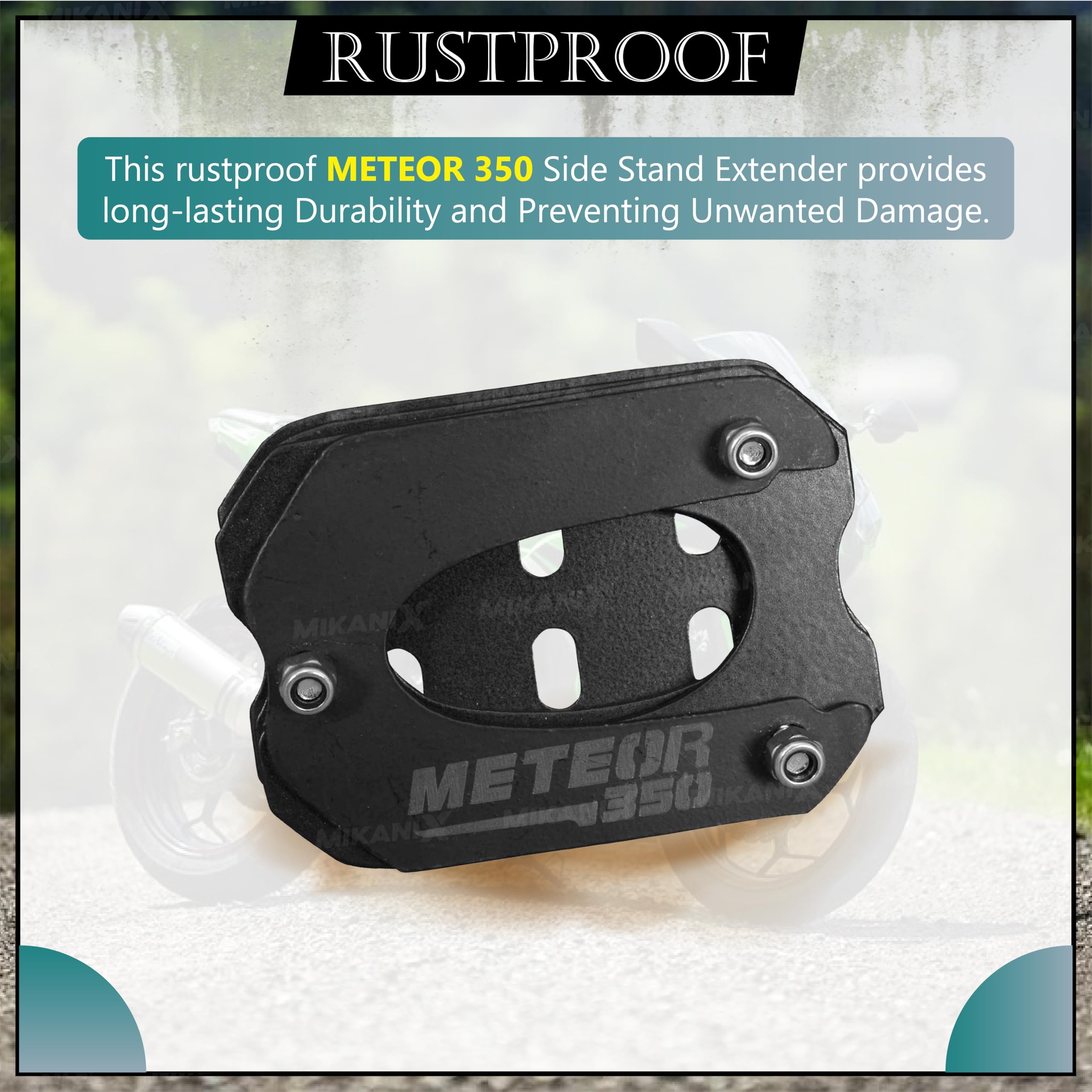 OBEROI'S TRADERS Stainless Steel Side Stand Extender Compatible with Royal Enfield Meteor 350