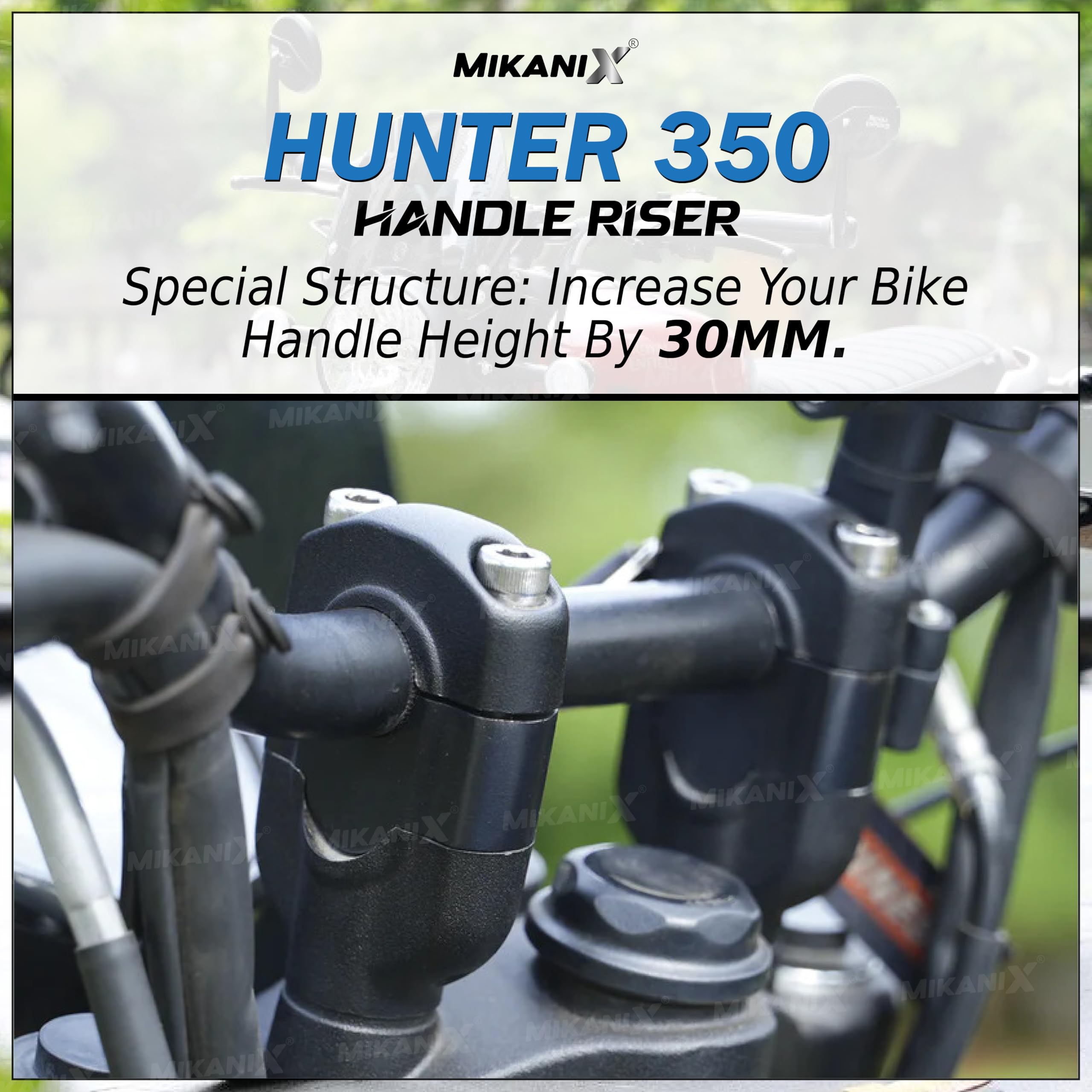 OBEROI'S TRADERS 1 YEAR WARRANTY Premium Handle Riser/Raiser Handlebar Height Riser Clamp Compatible For RE Hunter 350