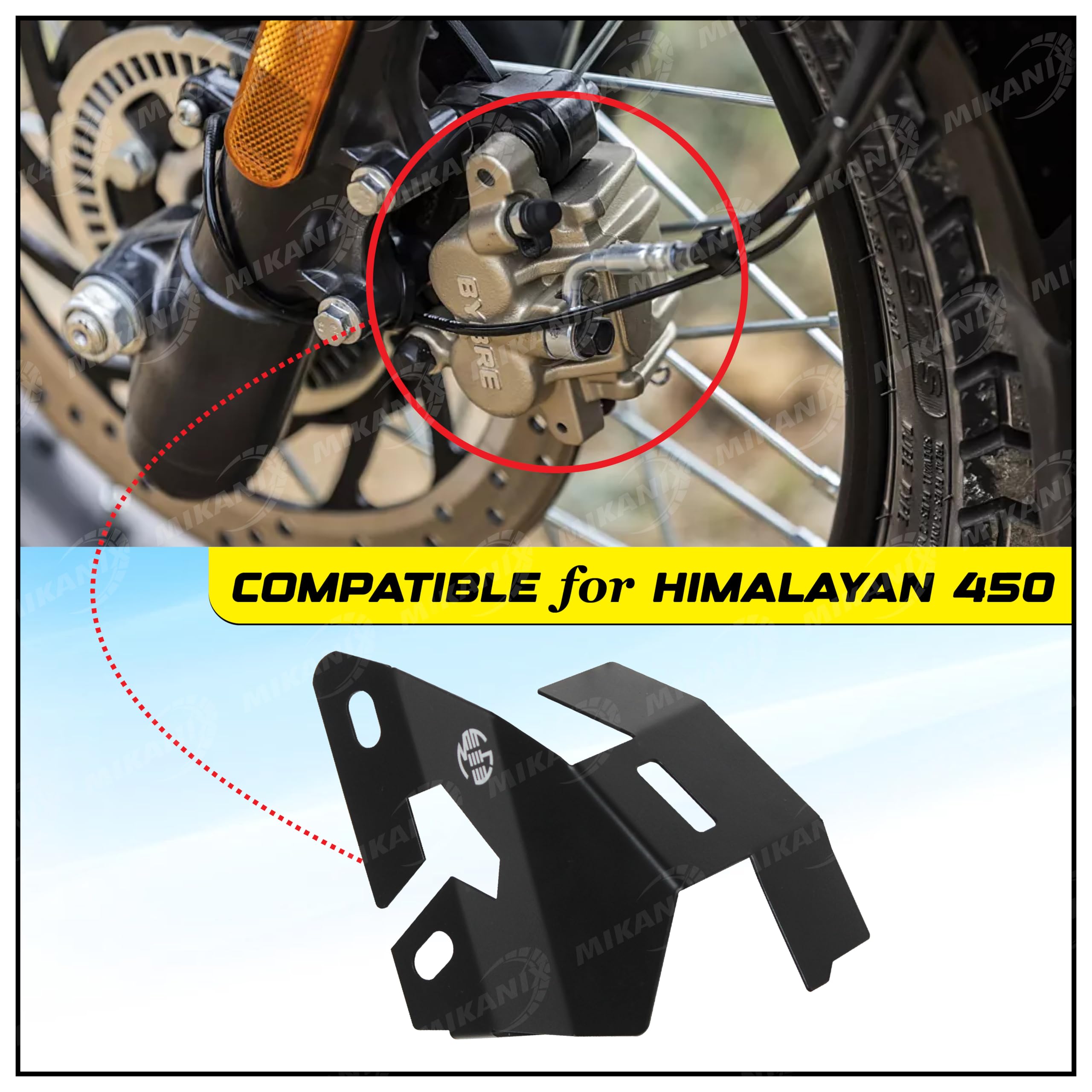 MIKANIX Front Disc Brake Caliper Guard/Disc Protector Compatible for Royal Enfield Himalayan 450