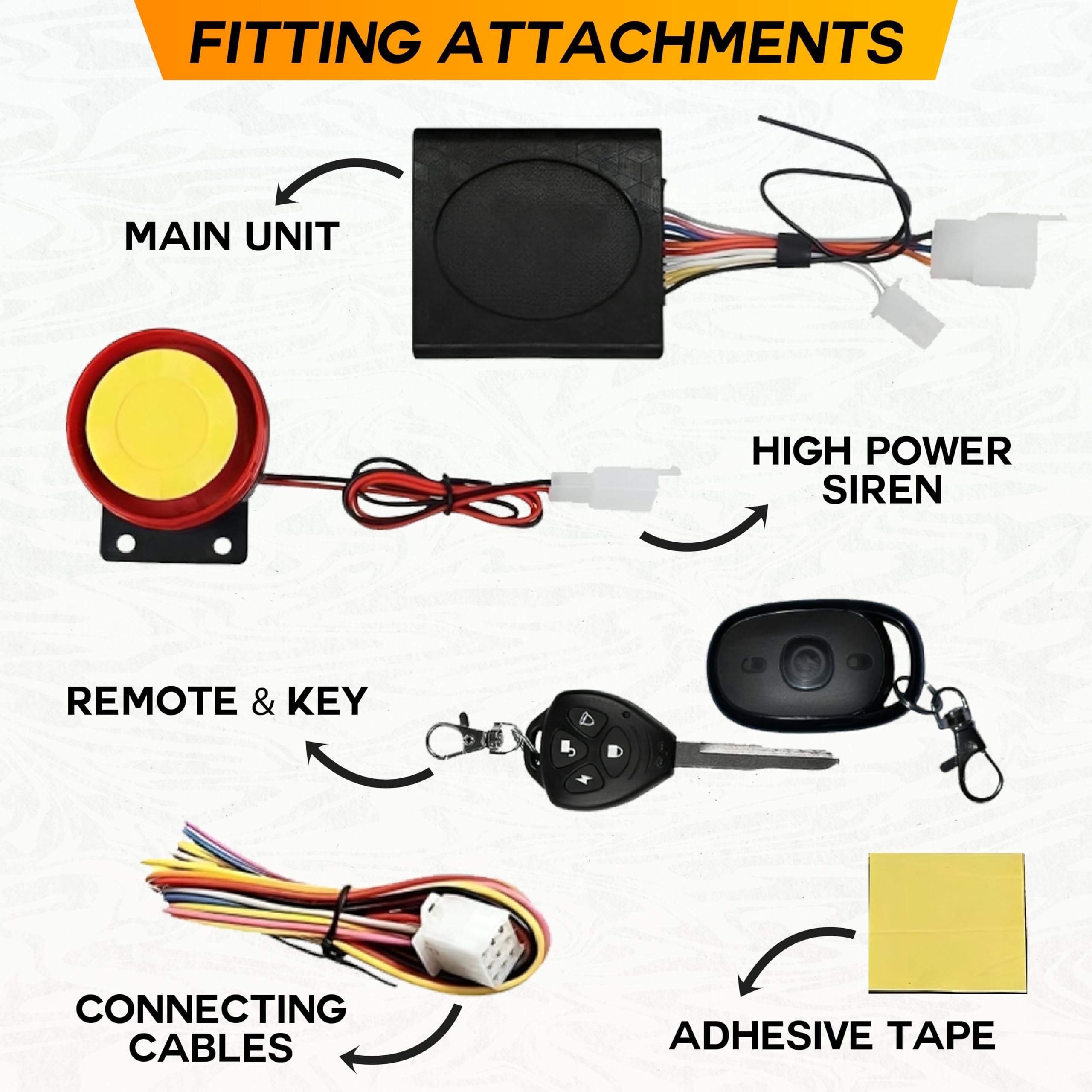 OBEROI'S TRADERS Anti Theft Motorcycle Security Alarm System with 2 Remotes for Bike Scooter Protection Engine Start