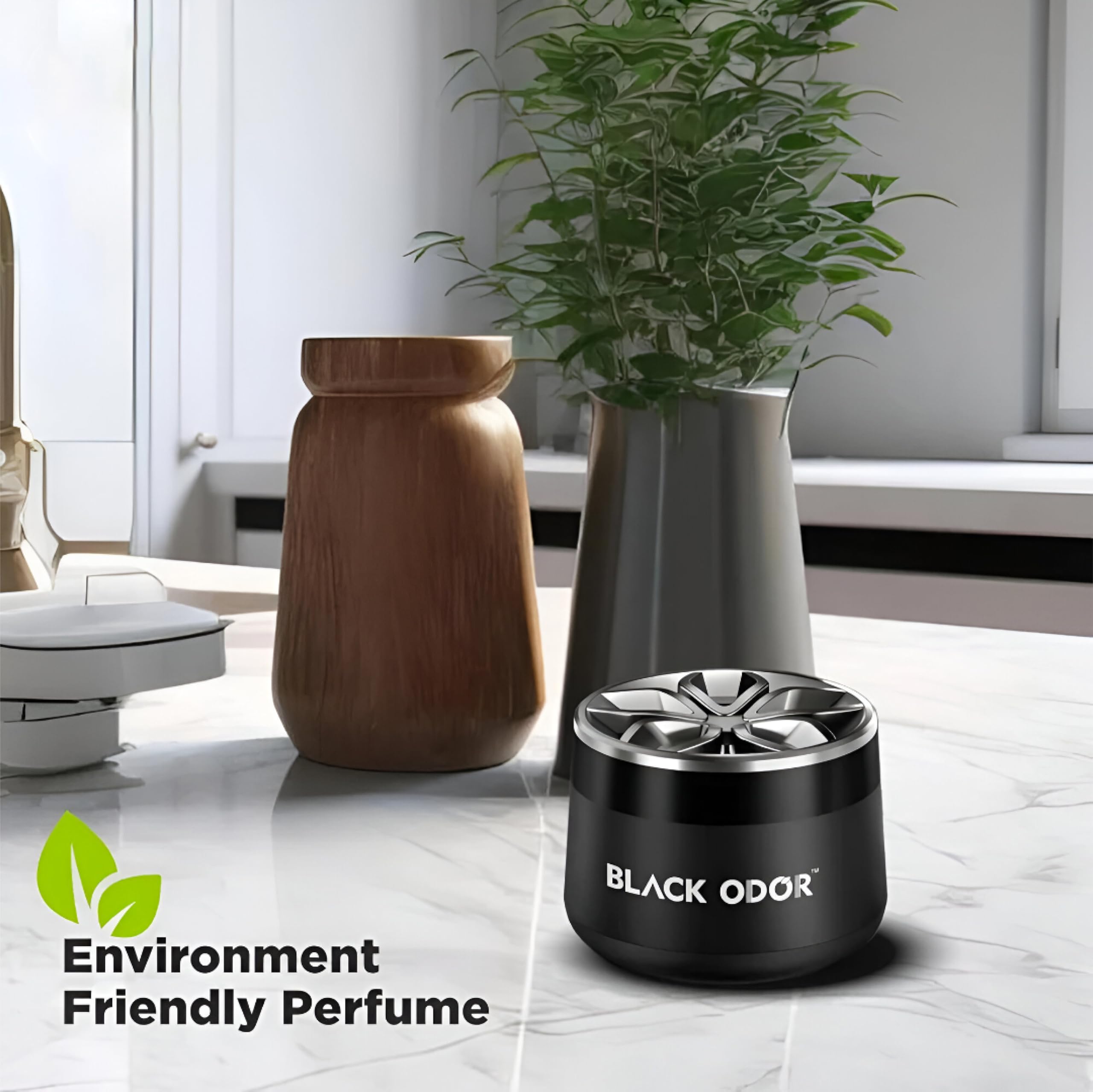 MIKANIX Black Odor Premium Gel Air Freshener 50gm | Eau de Cologne Fresh Citrus & Floral Fragrance | Luxury 5-Star Hotel Aroma | Long Lasting Car, Home & Office Odor Eliminator Perfume