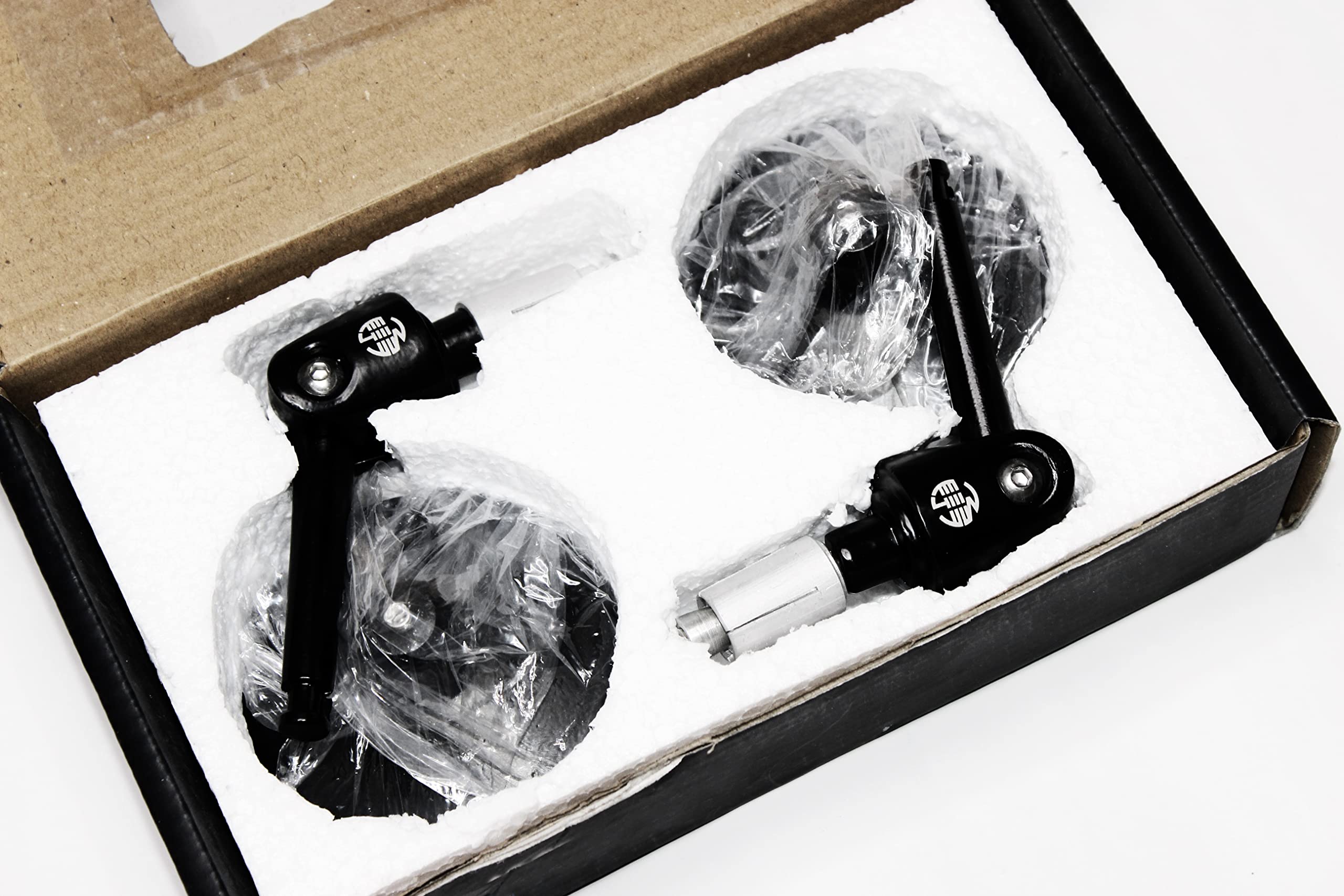 MIKANIX Round Universal and Adjustable Handlebar Rear View Mirror for Bikes and Motorcycles