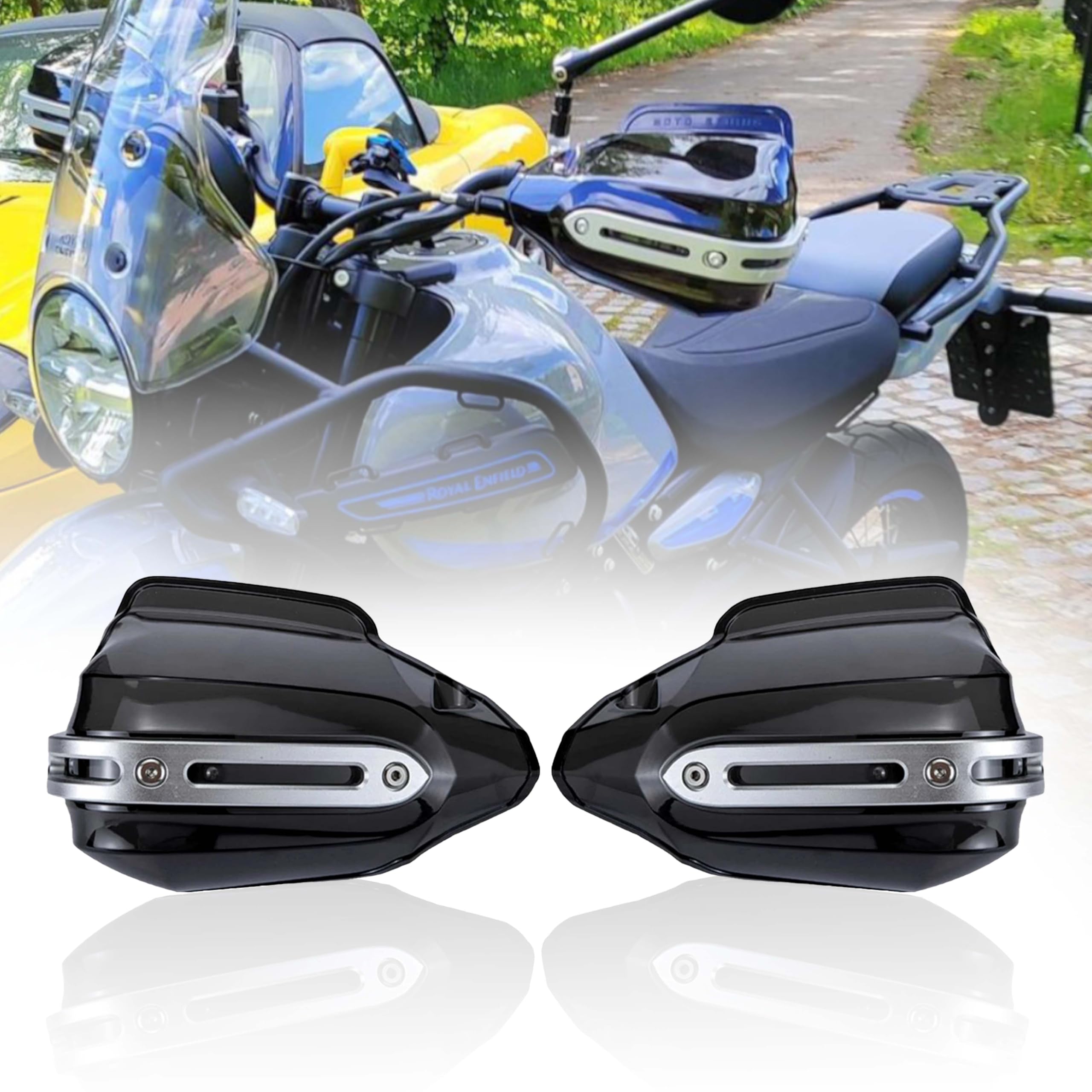 MIKANIX Himalayan 450 Bike Hand Guard Brake | Clutch Lever Protector | Wind Deflector Handlebar Hand Guard (Pack of 2)