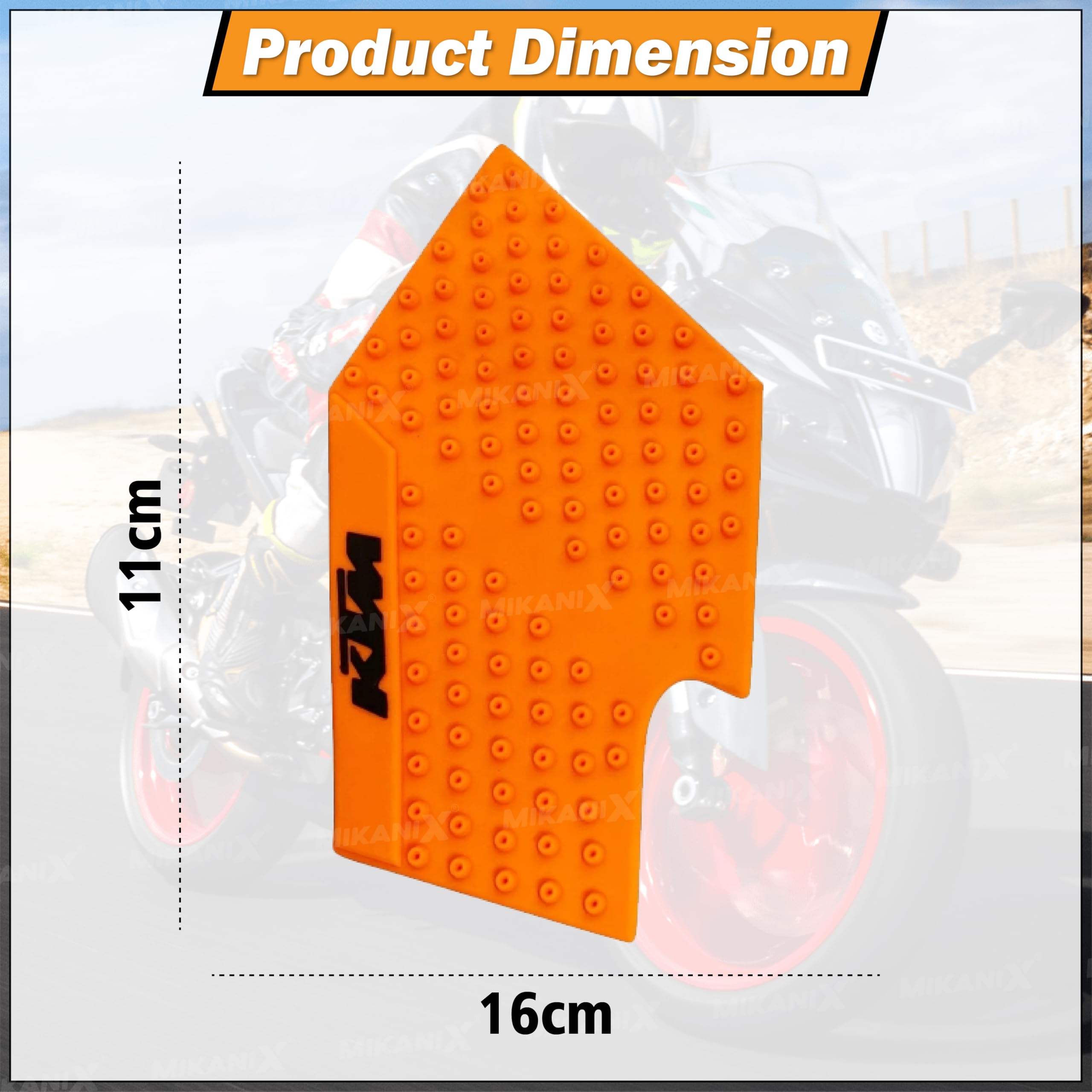 OBEROI'S TRADERS Anti Slip Silicone Tank Pad | Thai Pad and Ready to Race Front Disc Brake Oil Cap Reservoir Combo Compatible with All KTM | Duke | RC
