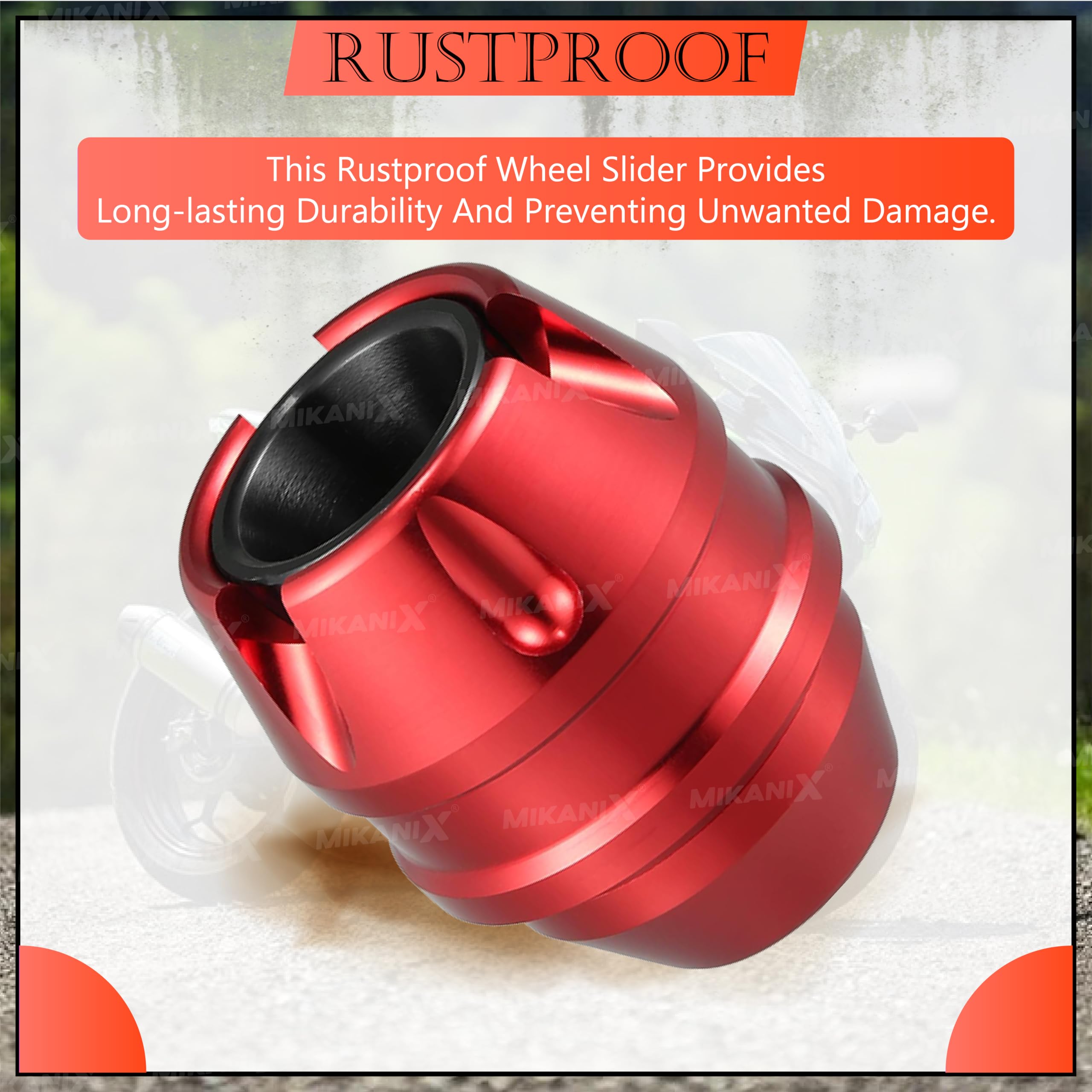 MIKANIX Universal Motorcycle Front Fork Slider | Wheel Frame Slider | Axle Protector Bike Crash Guard for All Bikes