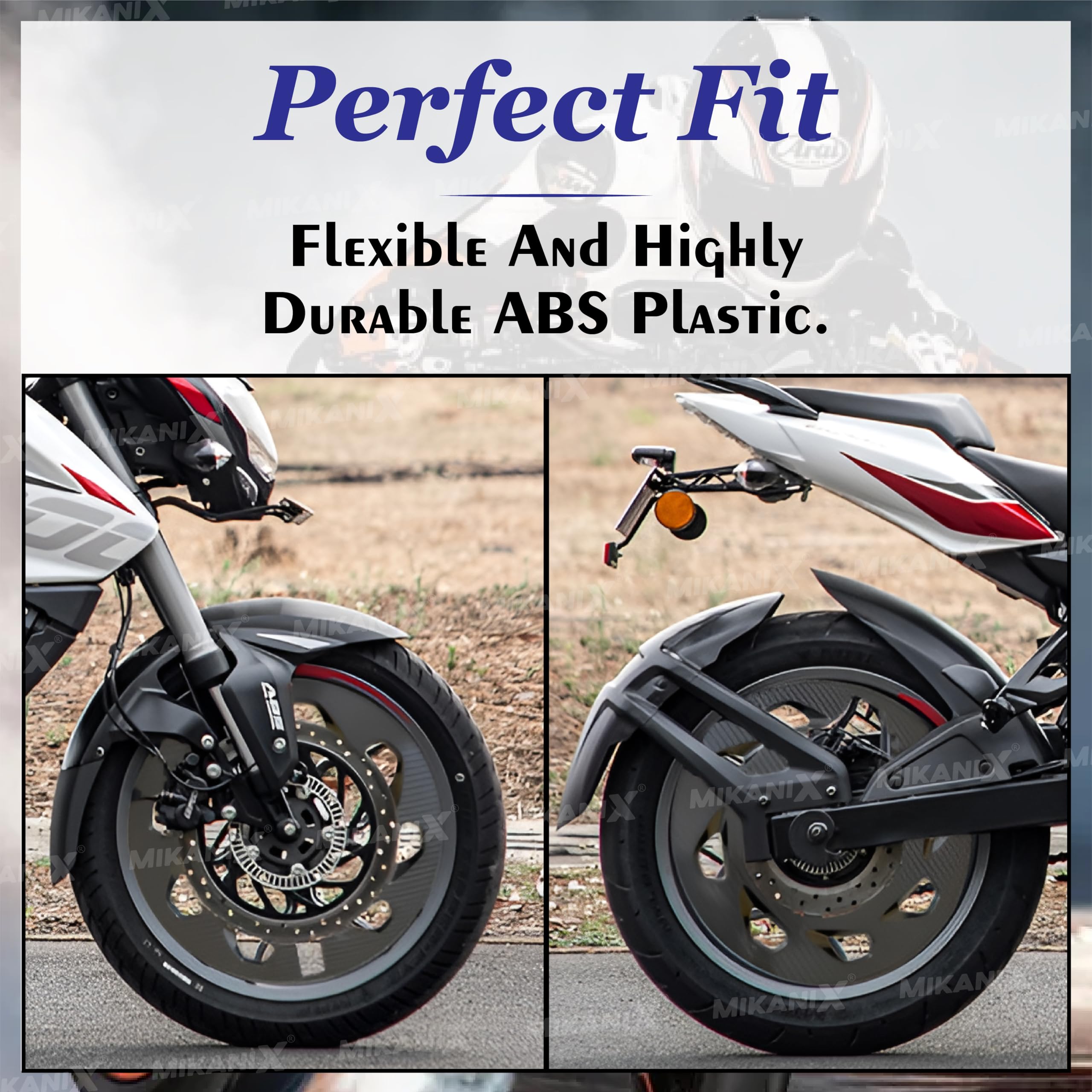 OBEROI'S TRADERS Carbon Finish Front/Rear Pro Disc Wheel Cover | Alloy Hubcap Cover 17 Inch Bike Fairing Kit Compatible with Bajaj Pulsar NS/RS All Bikes