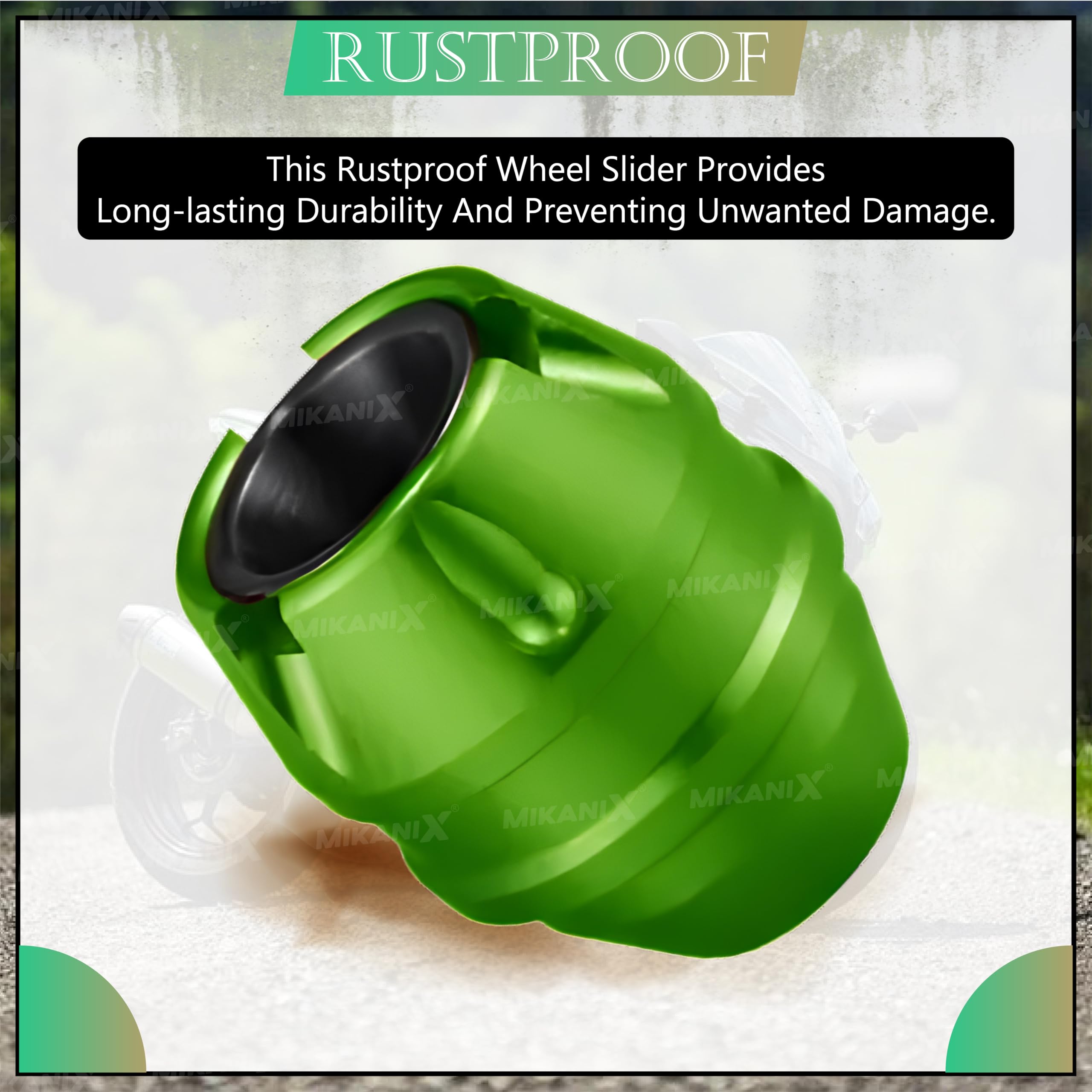 MIKANIX Universal Motorcycle Front Fork Slider | Wheel Frame Slider | Axle Protector Bike Crash Guard for All Bikes