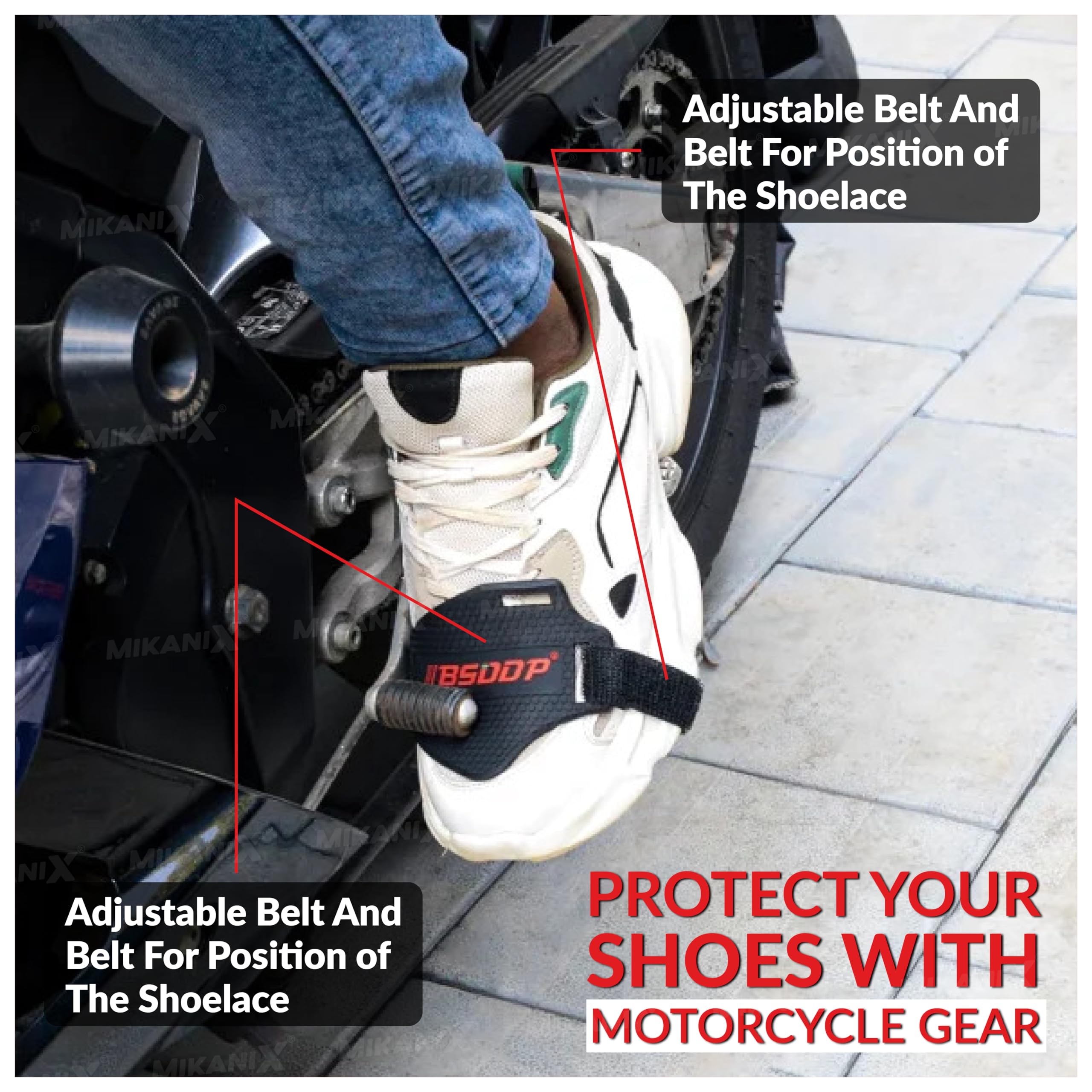 OBEROI'S TRADERS Bike Gear Shift Knob/Rubber Pad Shoe Protector Cover For All Bikes,Black