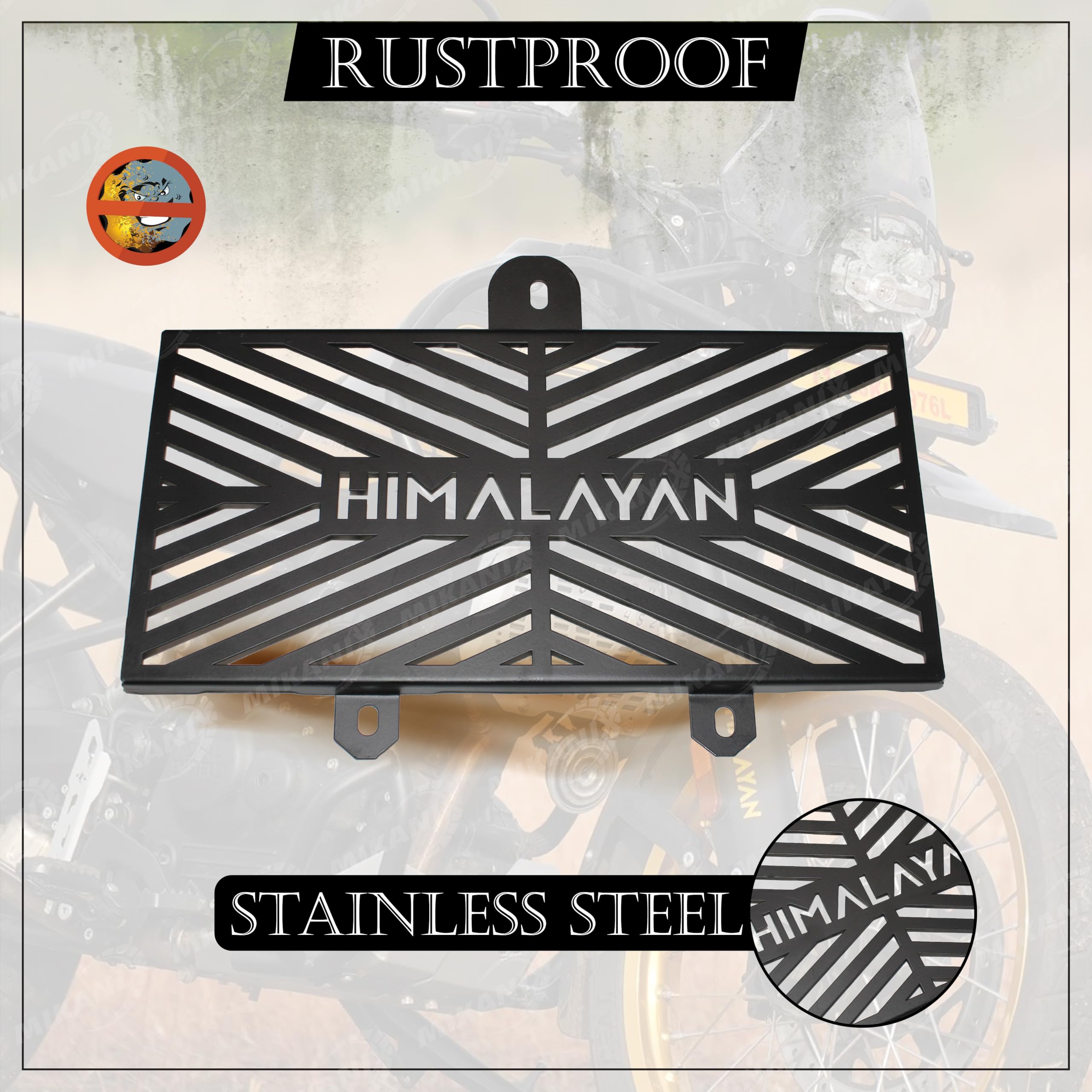 MIKANIX Stainless Steel Bike Radiator Guard Grill Protector Cover For Royal Enfield Himalayan 450