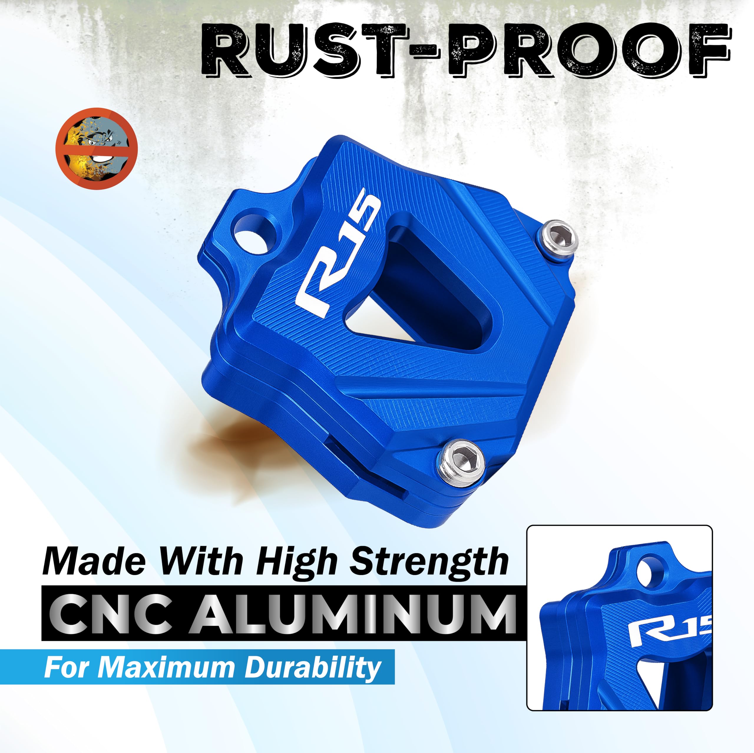MIKANIX CNC Aluminum Bike Key Case Cover/Key Ring Shell For R15 V3 V2 V1 (Blue)