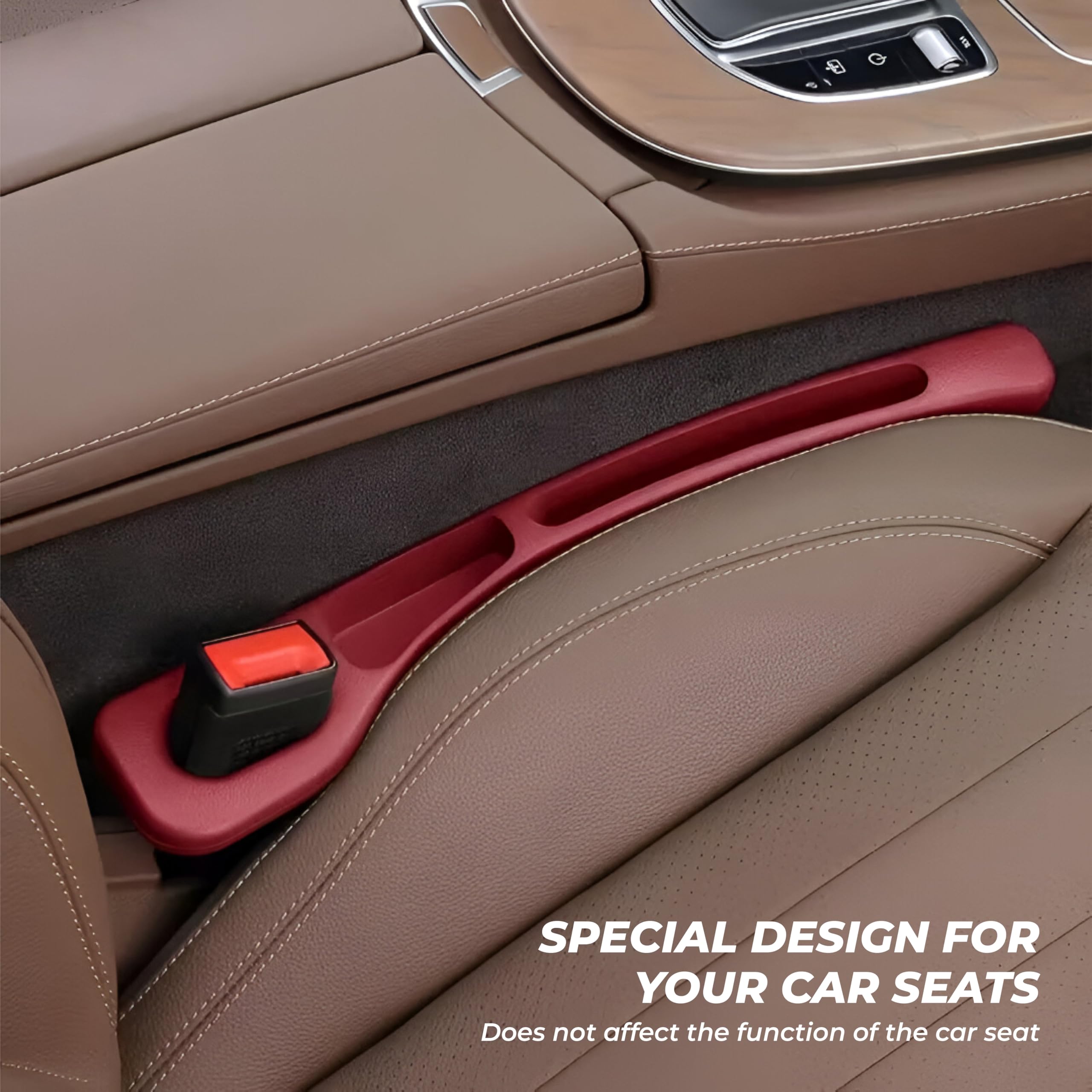MIKANIX Car Seat Gap Filler Organizer | EVA Side Catcher with Phone Holder | Universal Fit for Cars, Trucks & SUVs | Car Seat Accessories (Pack of 2)