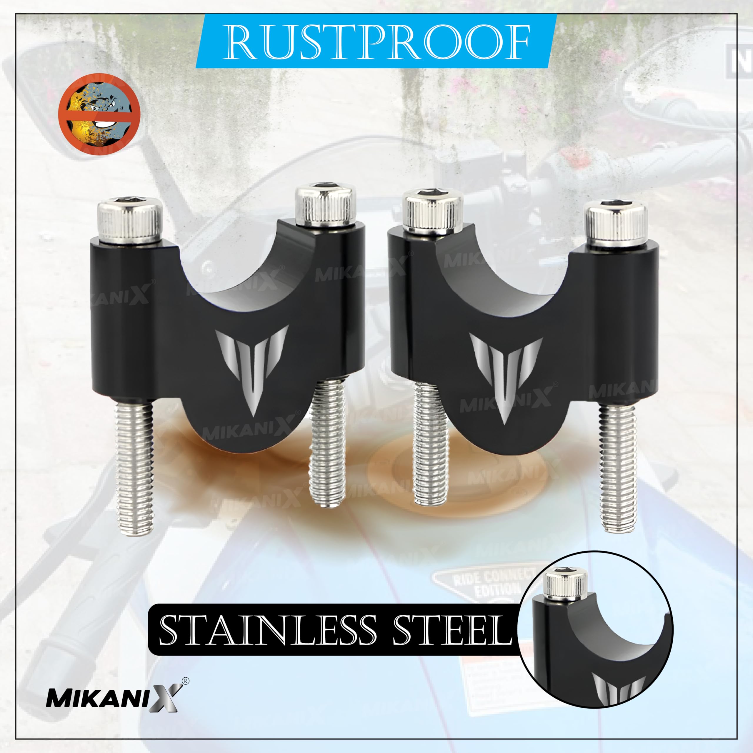 OBEROI'S TRADERS Bike Handlebar Riser | Handle Height Raiser Clamp Kit | Enhanced Comfort and Control | Compatible with Yamaha MT-15