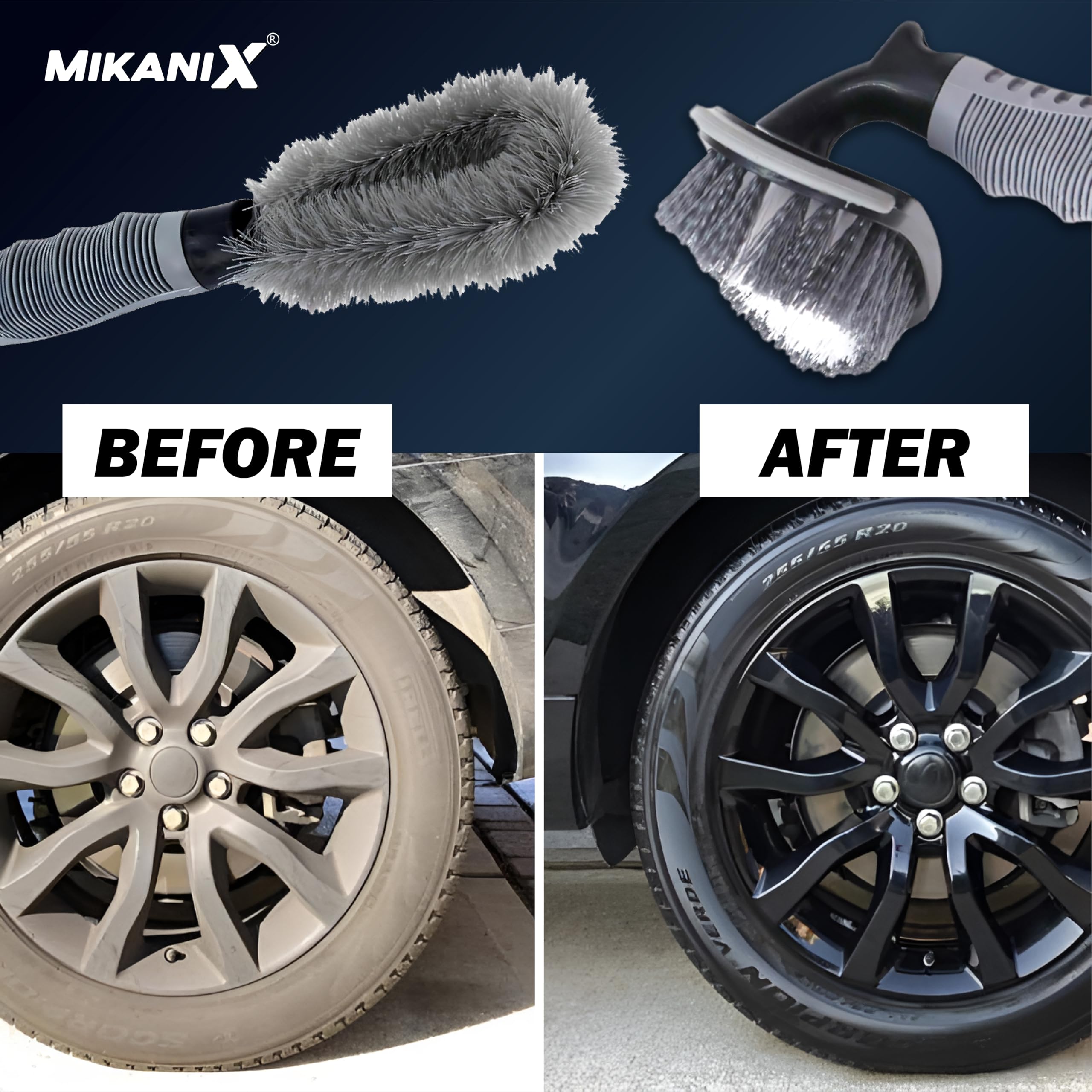 OBEROI'S TRADERS Bike Chain, Wheel and Rim Cleaning Brush Combo | Multi-Purpose Brushes for Motorcycle & Bicycle Maintenance Cleaning Tool