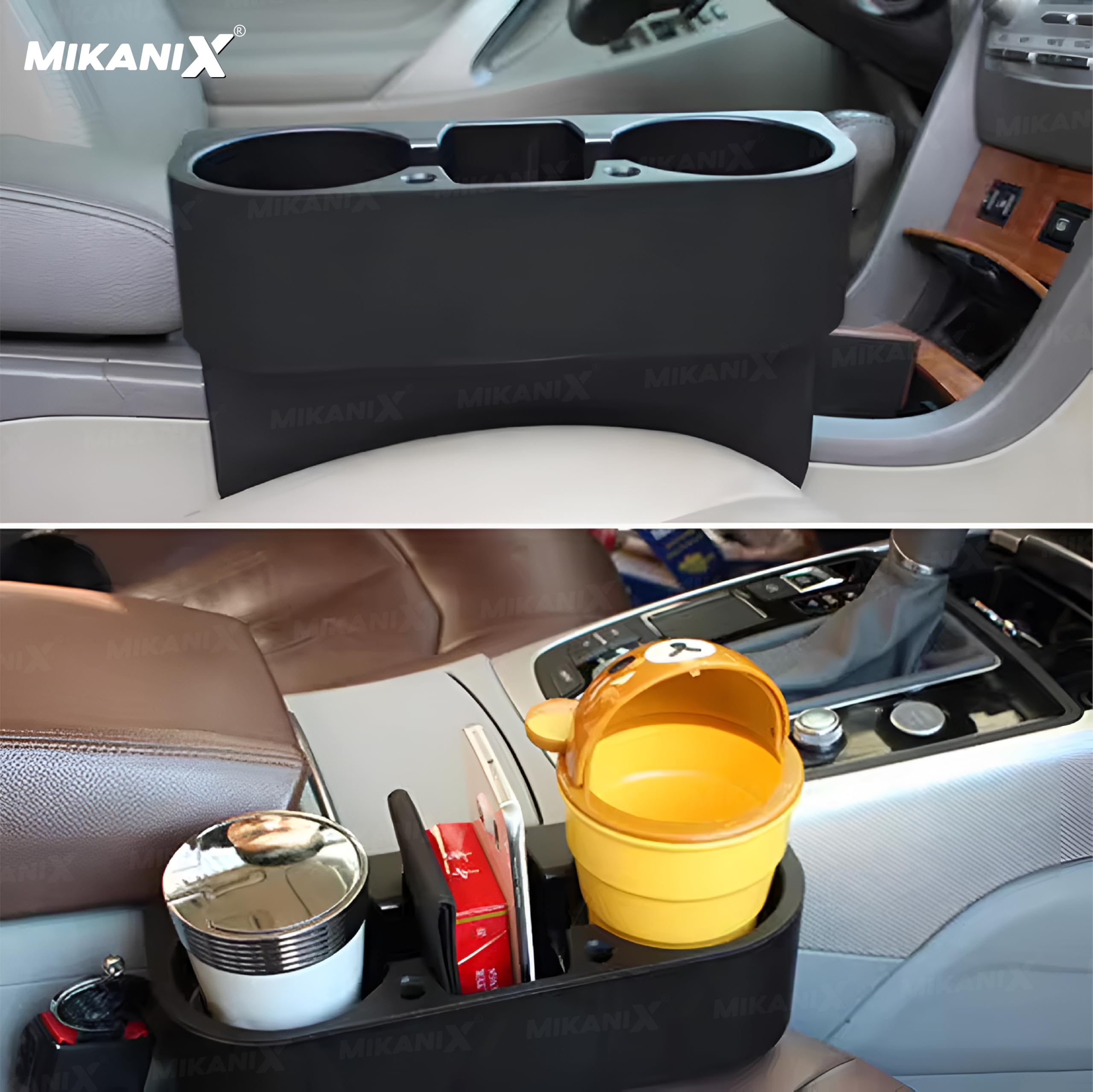 OBEROI'S TRADERS Multifunctional Car Cup Holder & Mobile Device Organizer I Vehicle Storage for Bottles, Cups & Smartphones I Car Interior Accessories for Convenience & Organization