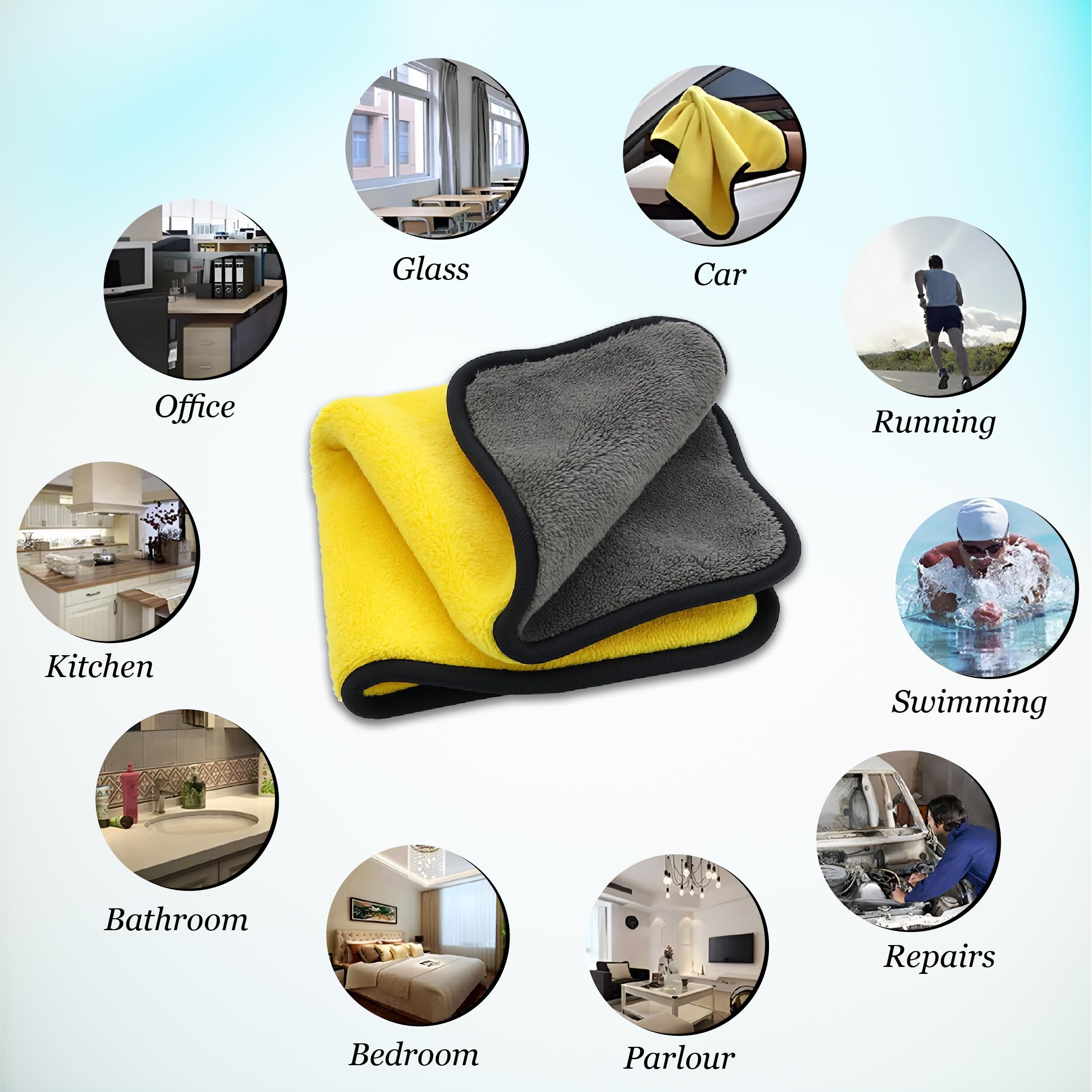 OBEROI'S TRADERS Multipurpose Foam Cleaner Spray Combo for Car & Home | Interior & Exterior Cleaning | Includes 1 Microfiber Cloth | Car Seats, Dashboard, Sofa, Vinyl, Rubber & More