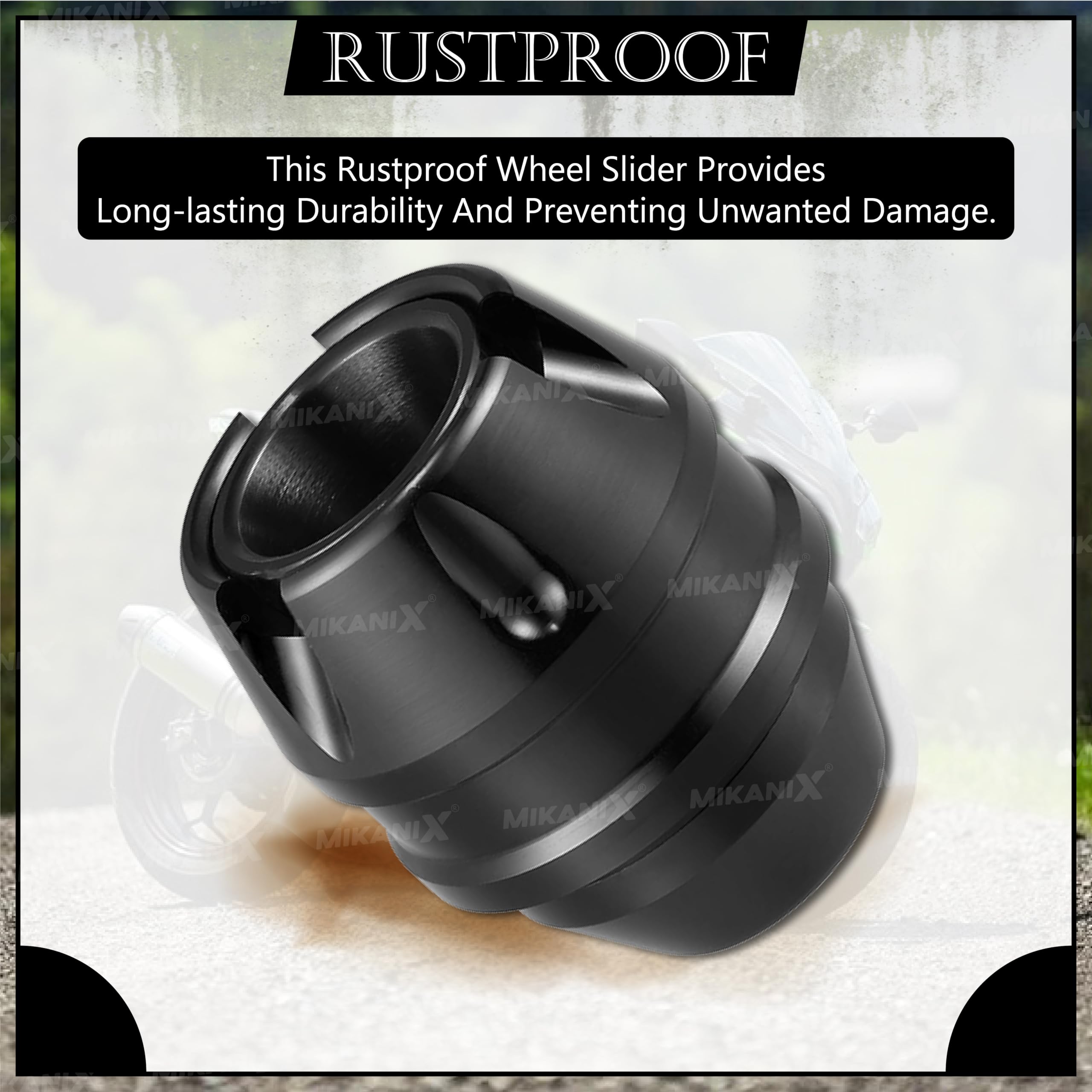 MIKANIX Universal Motorcycle Front Fork Slider | Wheel Frame Slider | Axle Protector Bike Crash Guard for All Bikes