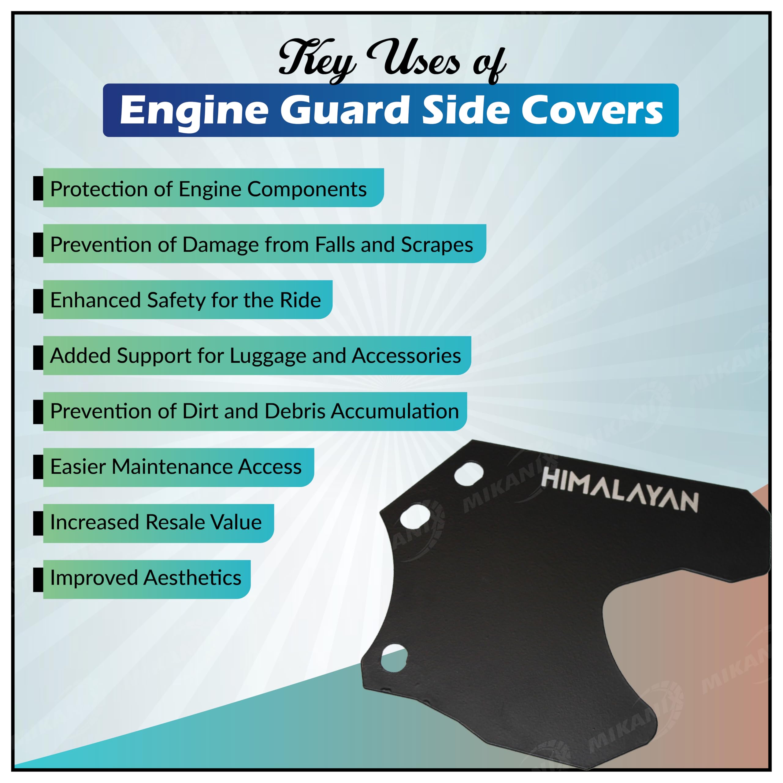 MIKANIX Himalayan 450 Bike Side Engine Guard Cover Protector Crash Guard