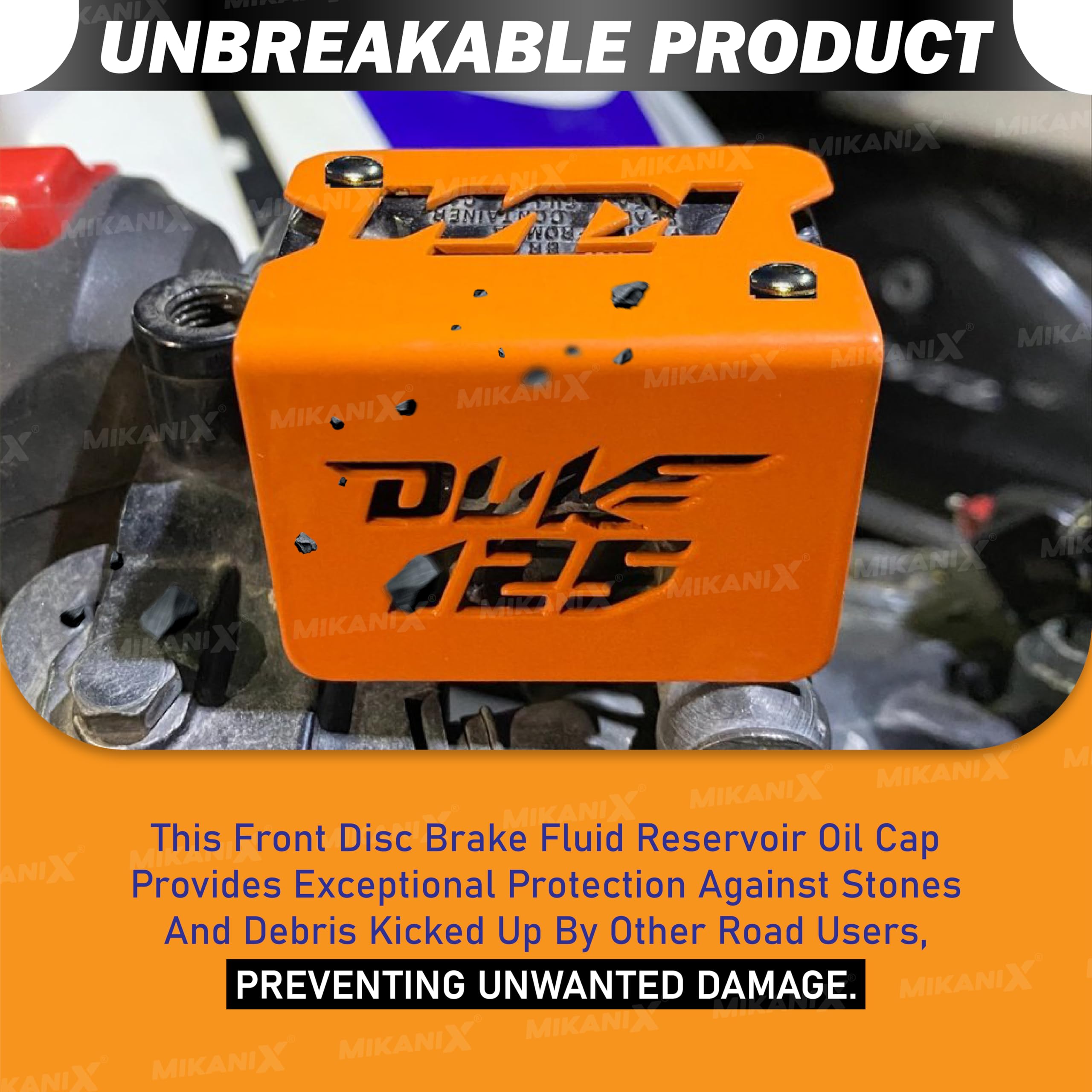 MIKANIX Brushed Stainless Steel Front Disc Brake Master Cylinder Guard Compatible with/for KTM