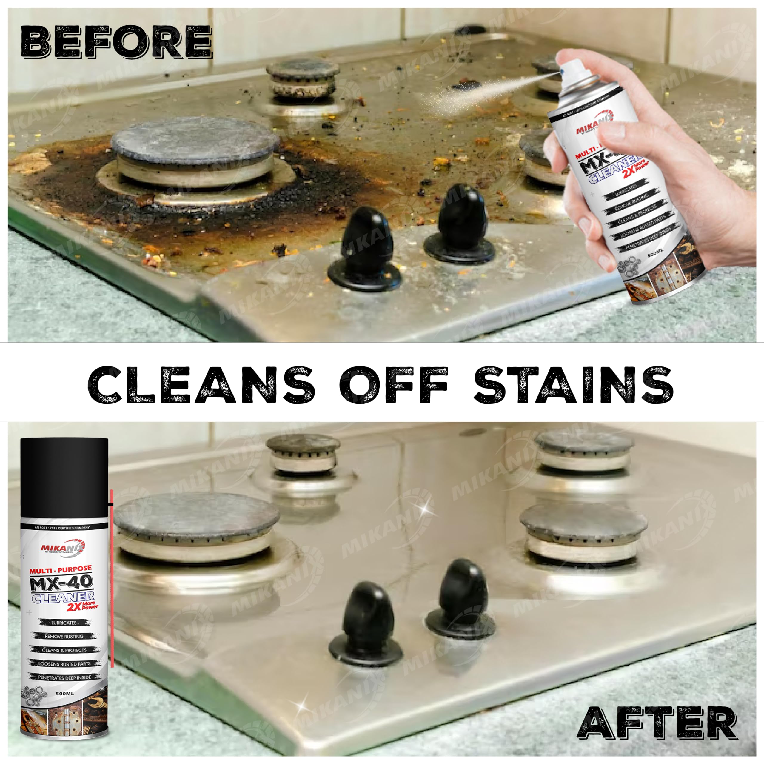 OBEROI'S TRADERS MX-40 Rust Remover Aerosol Spary | Metal Rust Cleaner | Degreaser Lubricant For Bike Chain, Tools and Equipments, Machinery & Household Items