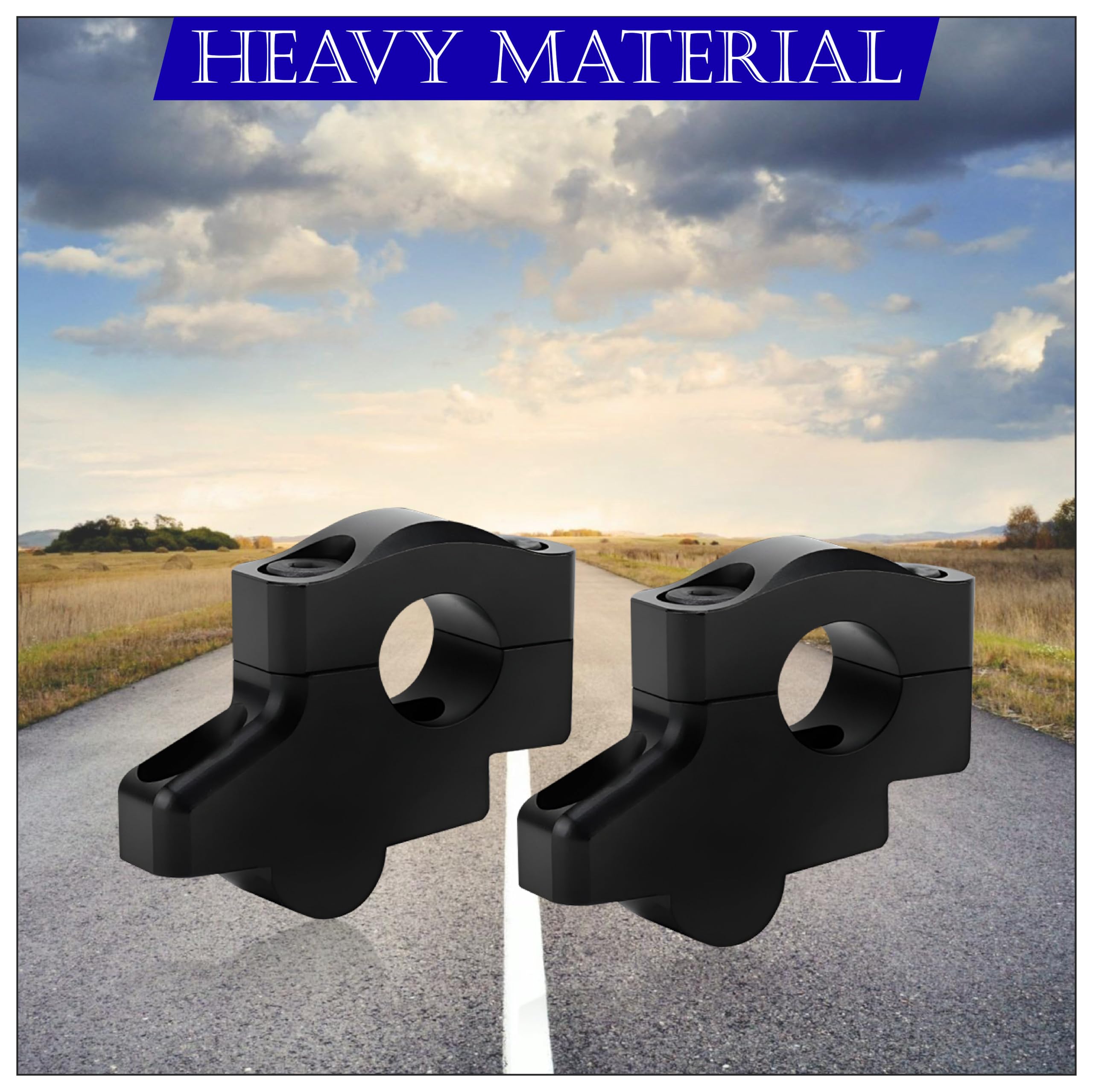 MIKANIX Pull-Back Handle Riser Black | Ergonomic Handlebar Lift & Setback Clamp Kit | CNC Aluminum Riser | Universal Fit for Bikes & Motorcycles