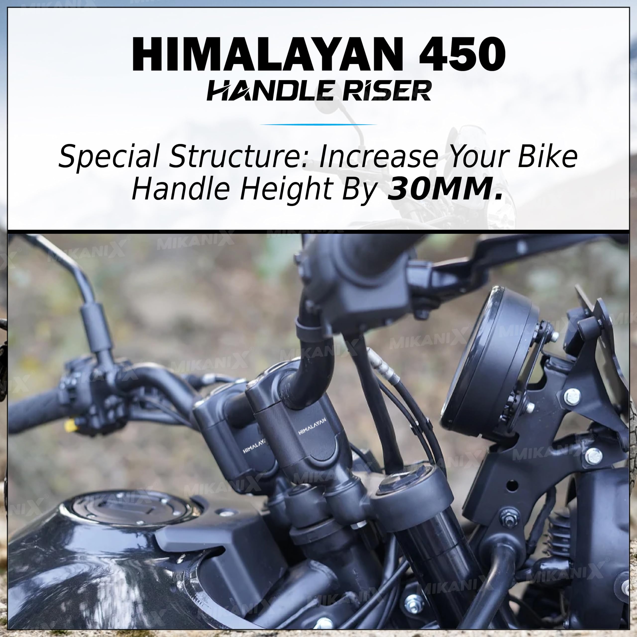 OBEROI'S TRADERS Premium Handle Riser/Raiser Handlebar Height Riser Clamp Compatible For Royal Enfield Himalayan