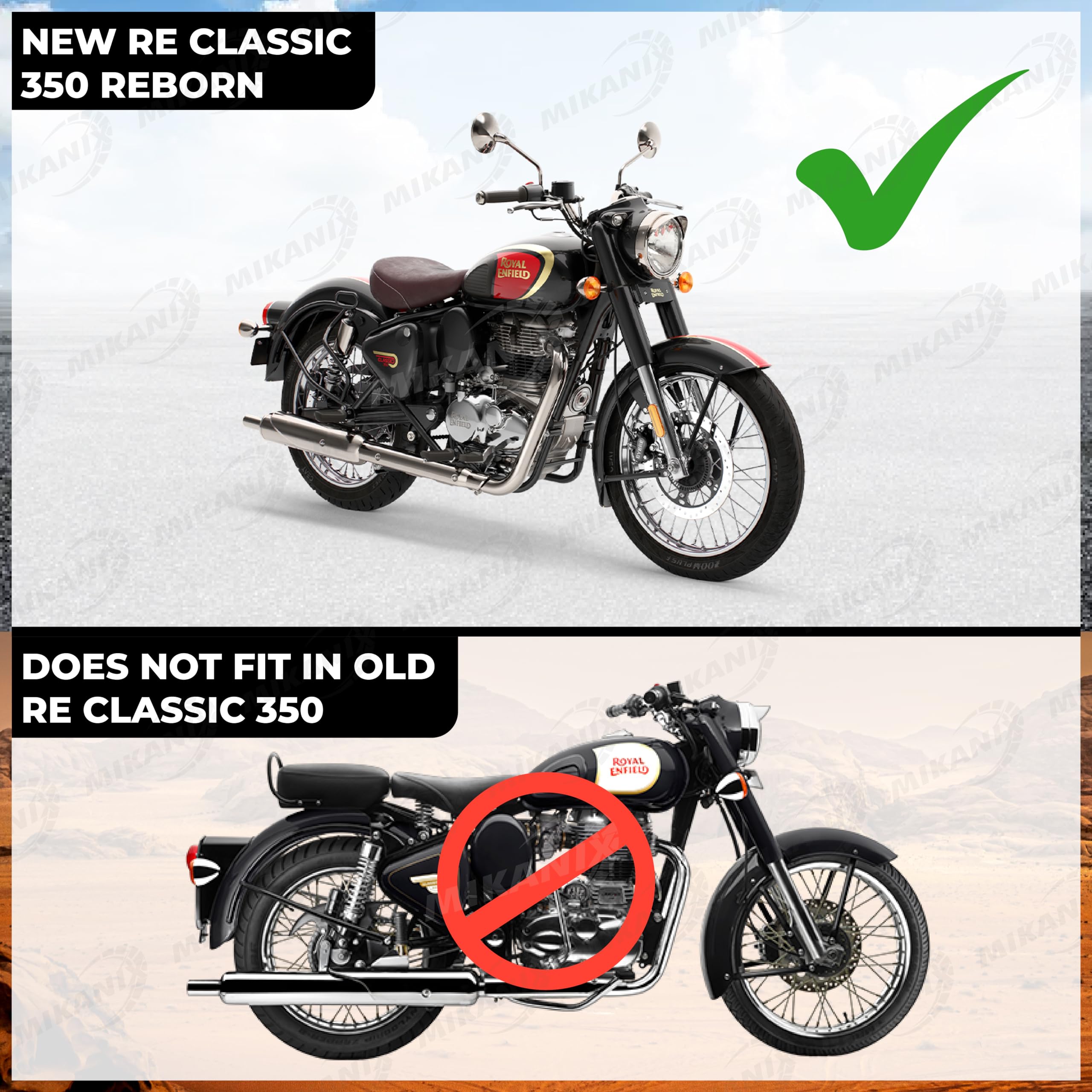 MIKANIX CNC Metal Front Rear Headlight Grill/Jali Cover Set with Tail Lamp, Indicator, Pivot Eyes Cup Compatible with Royal Enfield Classic Reborn 350