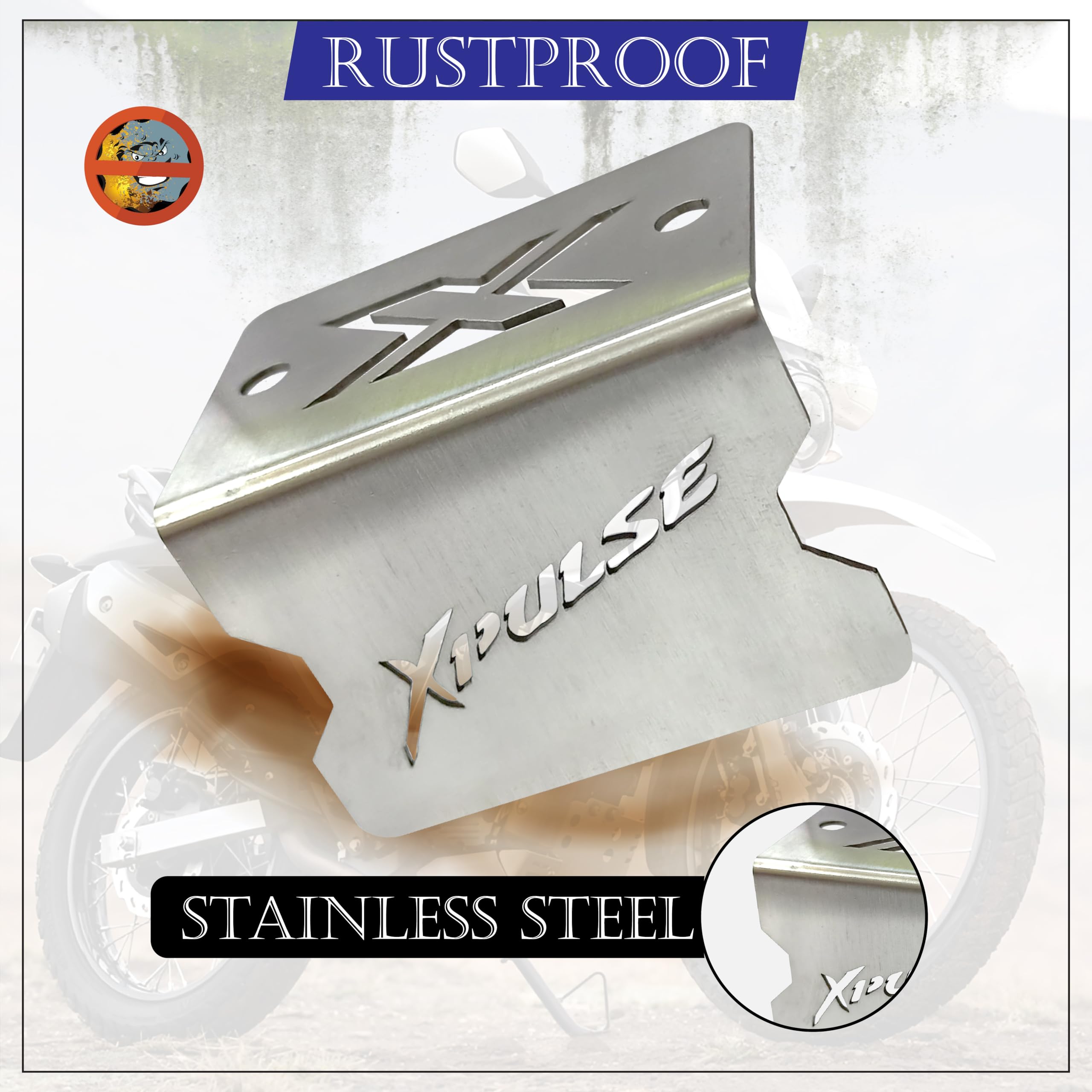 MIKANIX Xpulse 200 Bike Stainless Steel Front Disc Brake Fluid Reservoir Oil Cap Cover Protector Bike Crash Guard