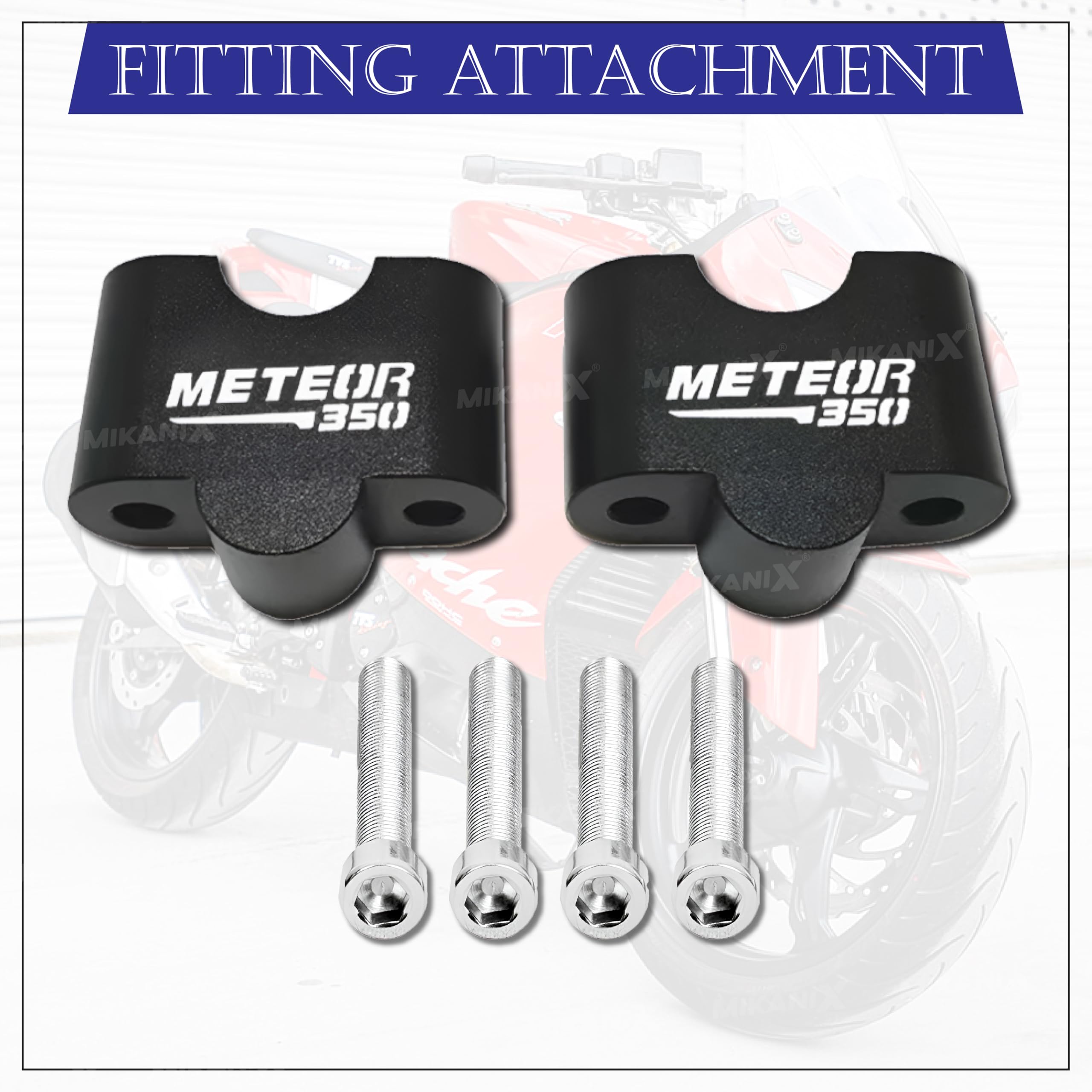 OBEROI'S TRADERS Bike Handlebar Height Riser | Handle Height Raiser Clamp Compatible with Royal Enfield Meteor 350