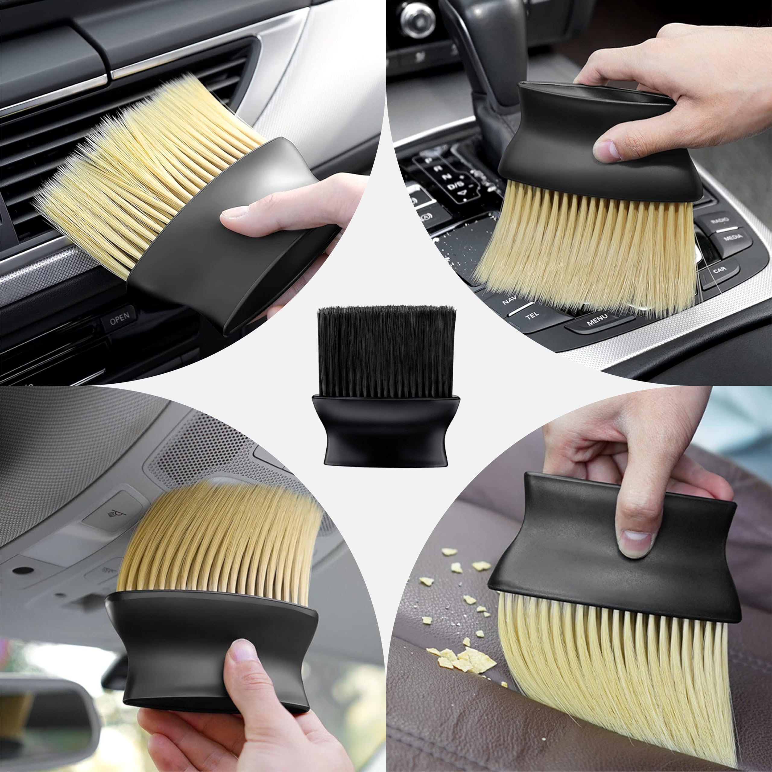 OBEROI'S TRADERS Car AC Vent Cleaning Brush | Soft Duster Interior Dashboard Dust Remover | Multipurpose Automotive Detailing Tool for Car, Bike & Home Cleaning Accessories