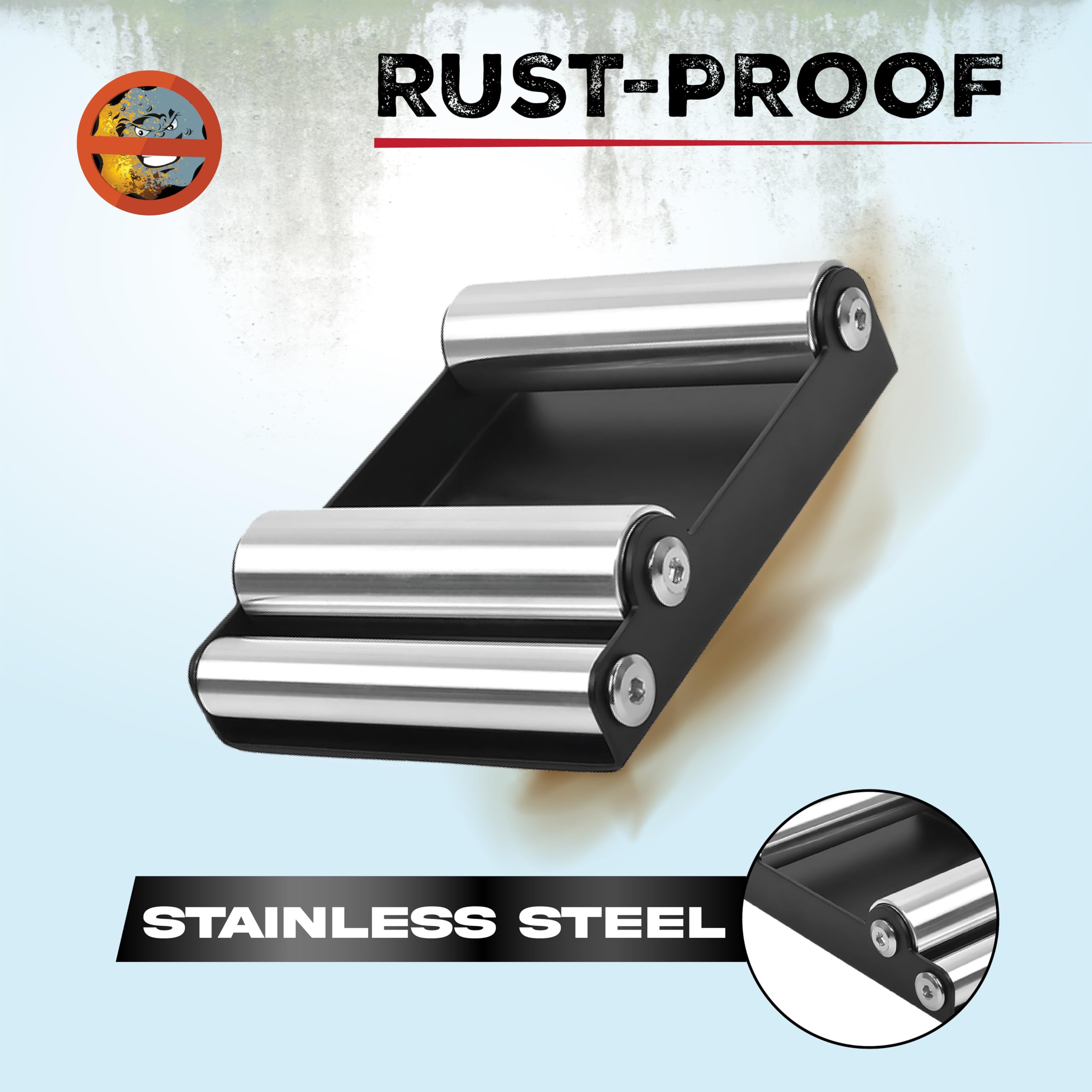 MIKANIX Bike Wheel Roller & Chain Cleaning Brush Combo | Paddock Wheel Roller for Easy Chain Cleaning & Lubrication | Motorcycles Chain Cleaning Tool Kit | Compatible with All Bike & Scooters