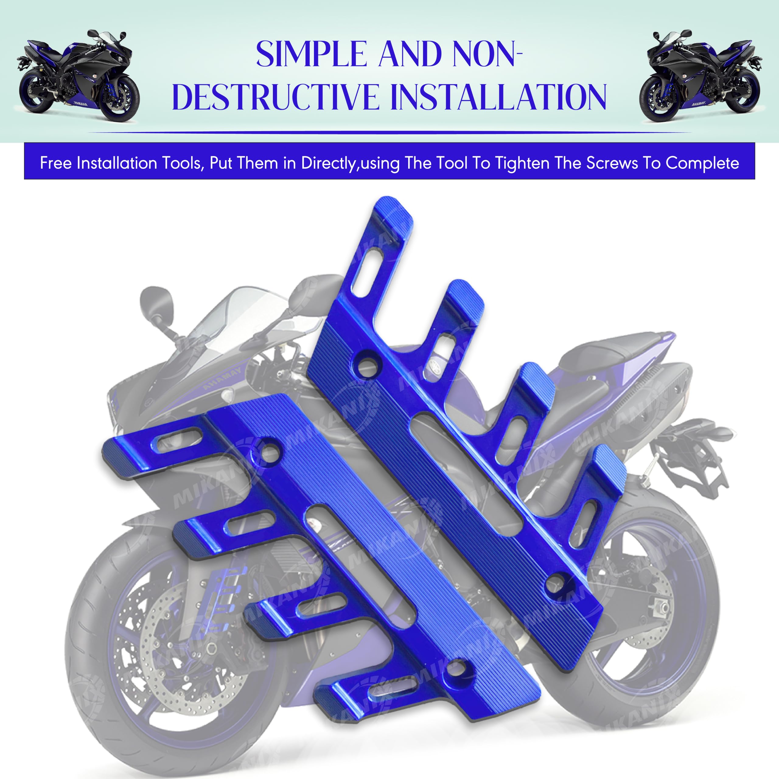 MIKANIX Bike ABS Shocker Protectors | Fork Cover Protector | Front Fender Slider Crash Guard Universal for All Bikes