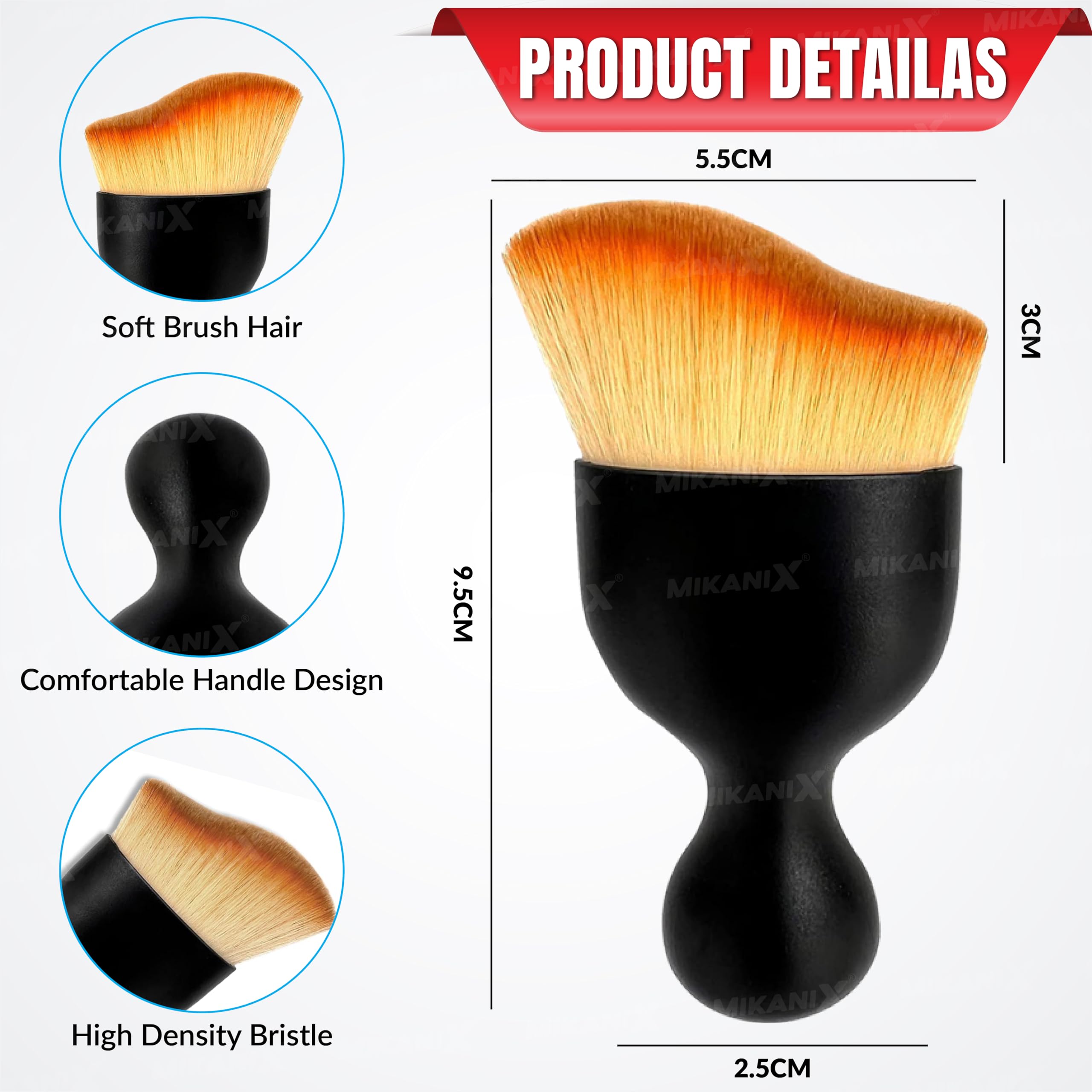 OBEROI'S TRADERS Car Interior Dust Remover Cleaning Brush with Soft Bristles for AC Vent Dashboard, PC, Laptop, & Keyboard Cleaner Tool