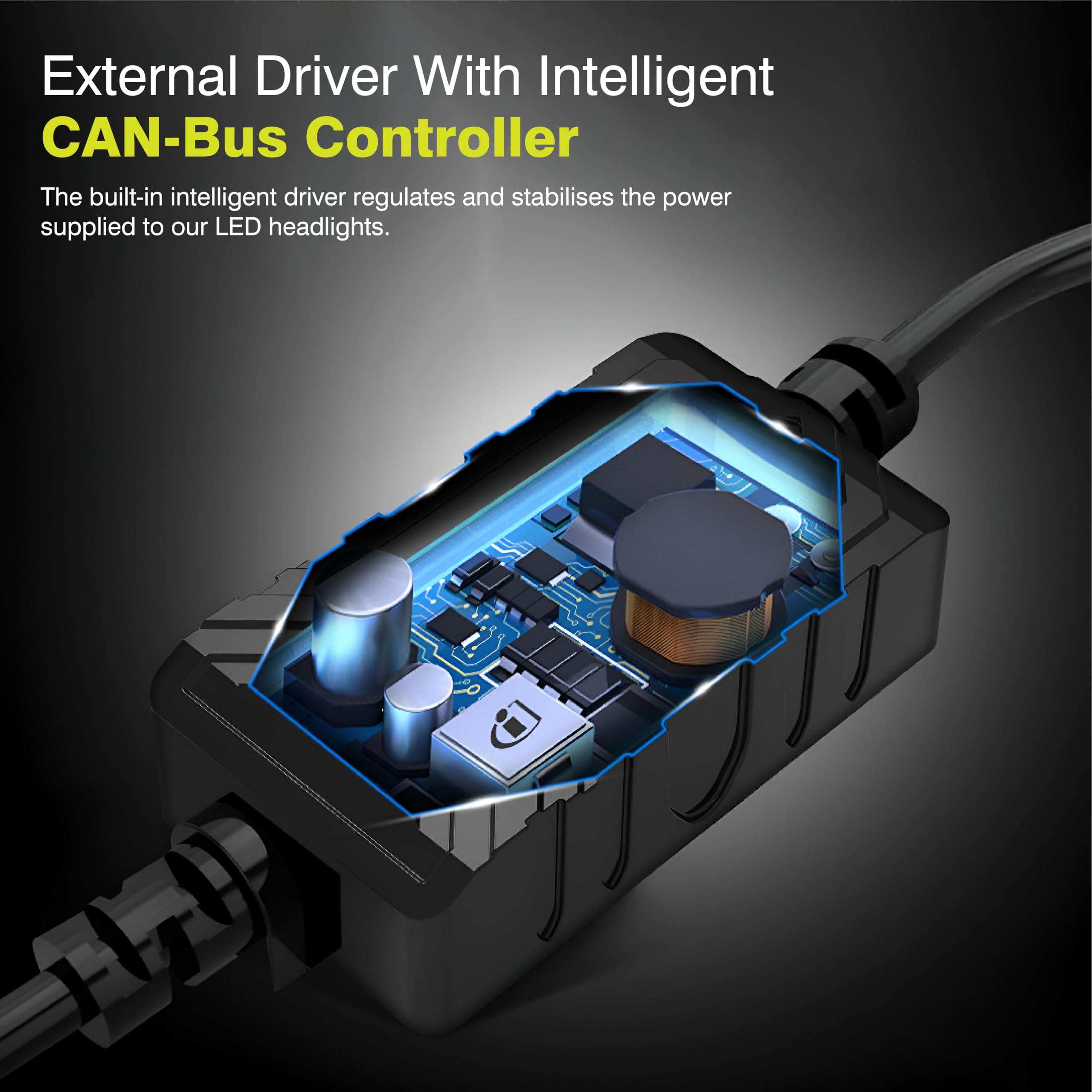 MIKANIX 1 Year Warranty Ultra Bright H4 Fitting 130 Watt LED Headlight Bulb| High And Low Beam| Metal Body Lens Projector Headlamp Bulb With Cooling Fan Universal Fit all Bikes and Cars