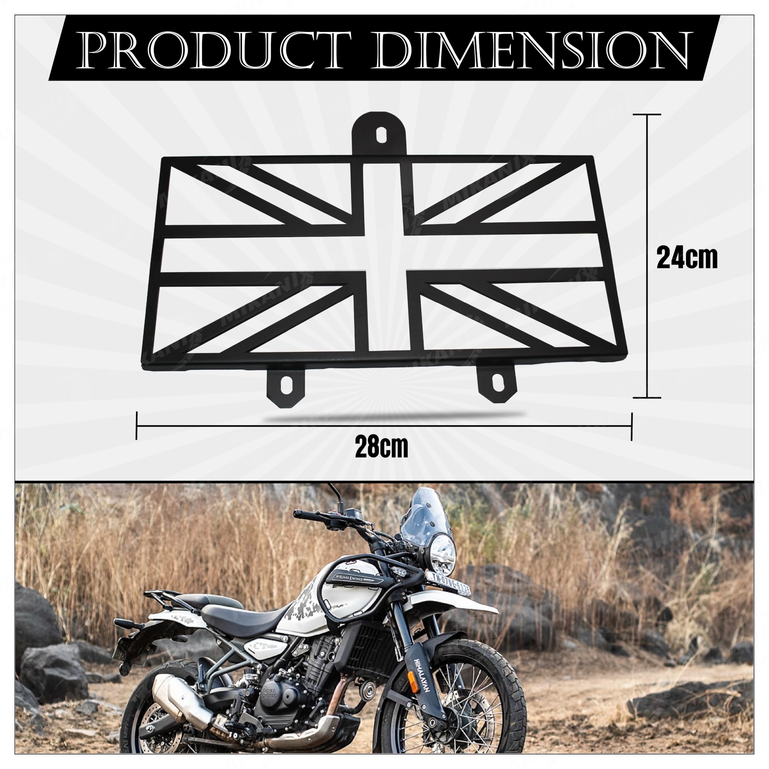 MIKANIX Stainless Steel Bike Radiator Guard Grill Protector Cover For Royal Enfield Himalayan 450