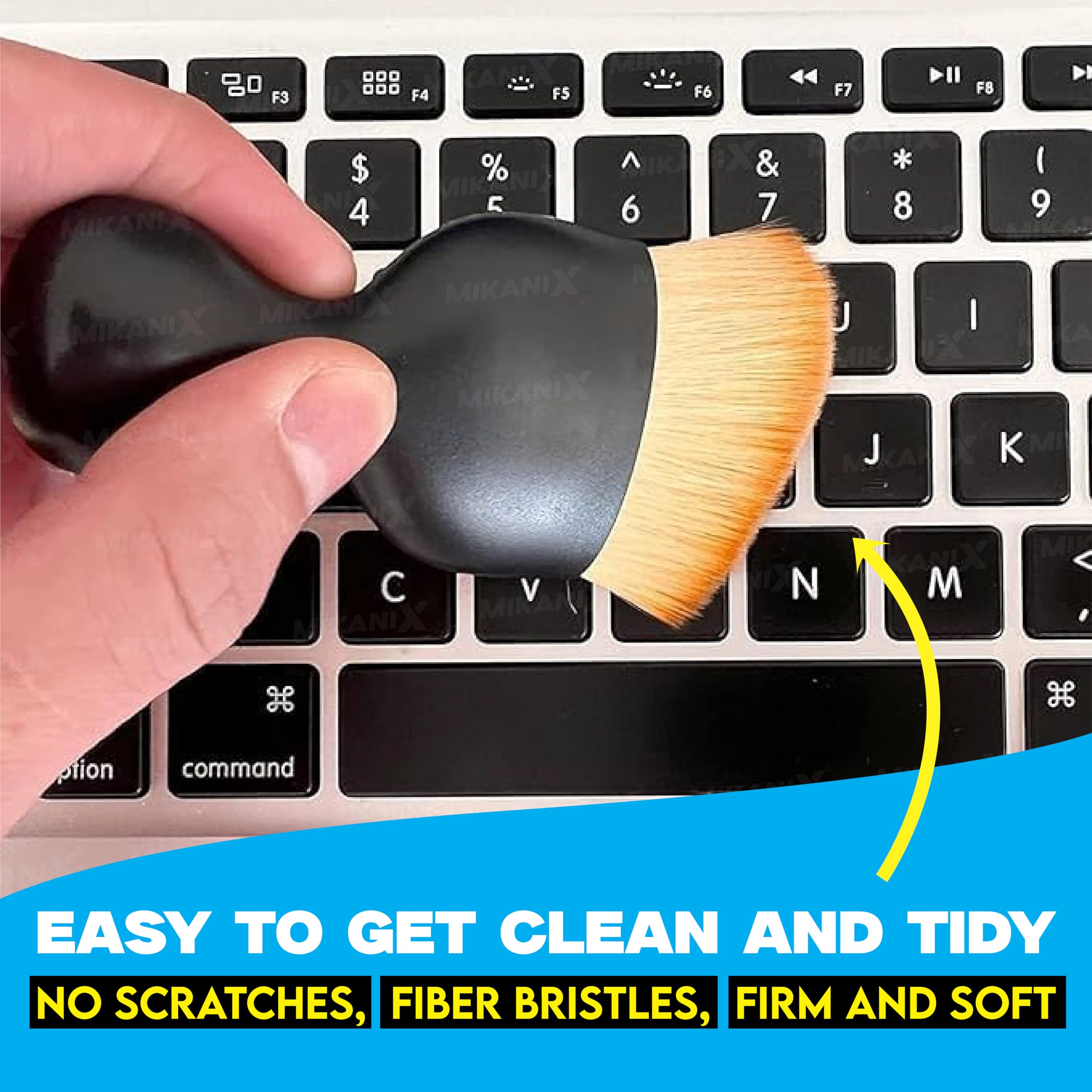 OBEROI'S TRADERS Car Interior Dust Remover Cleaning Brush with Soft Bristles for AC Vent Dashboard, PC, Laptop, & Keyboard Cleaner Tool