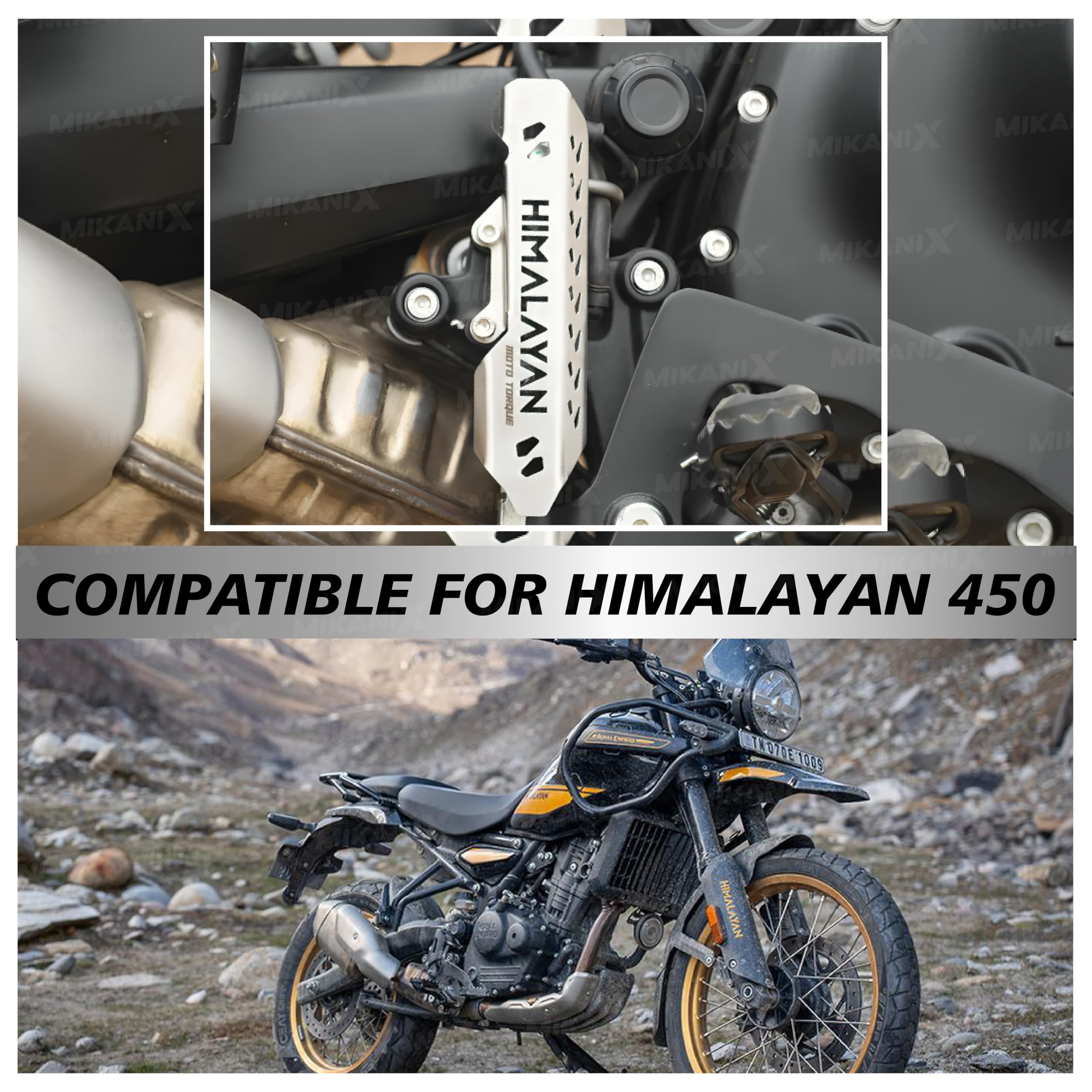 MIKANIX Bike Rear Master Cylinder Guard for Royal Enfield Himalayan 450