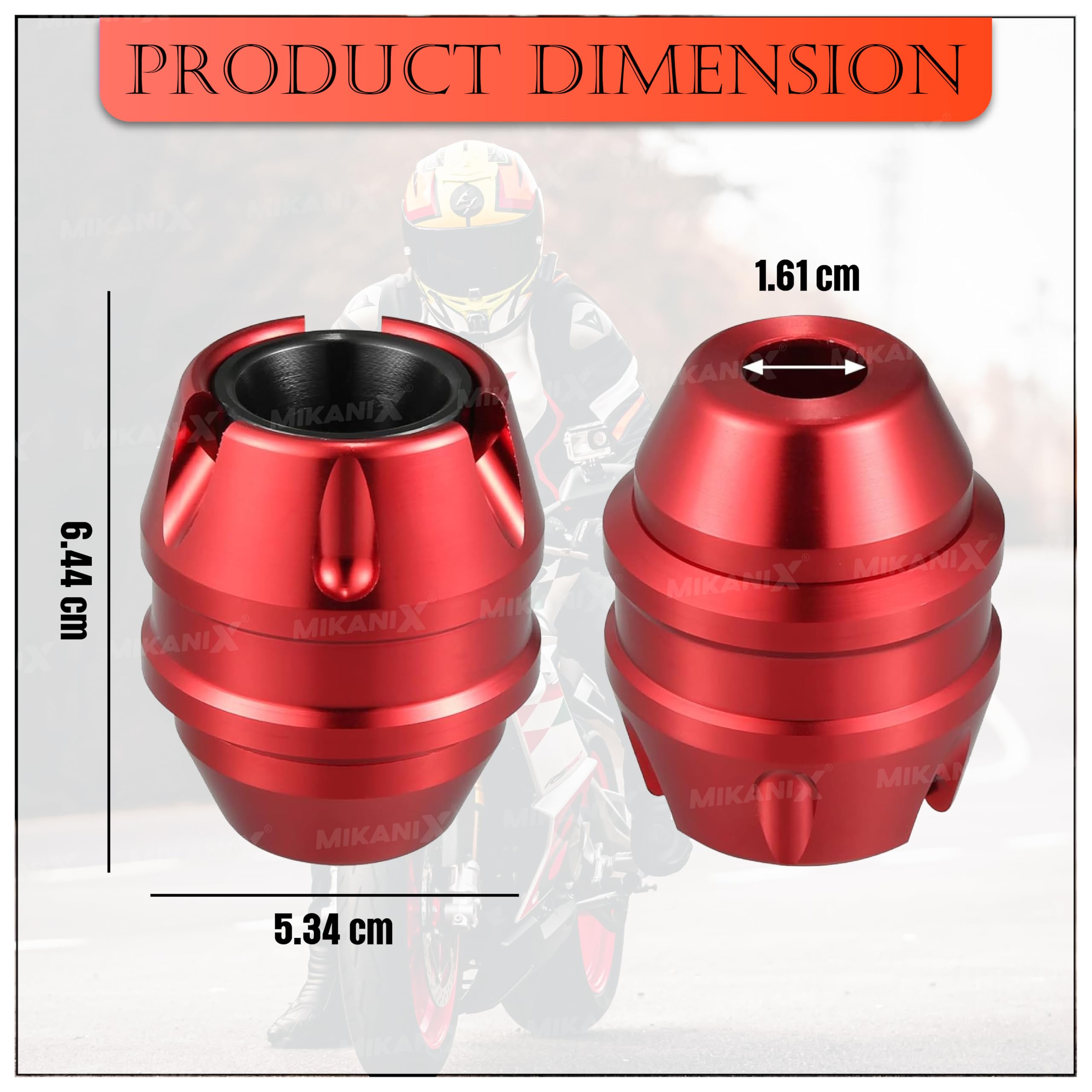 MIKANIX Universal Motorcycle Front Fork Slider | Wheel Frame Slider | Axle Protector Bike Crash Guard for All Bikes